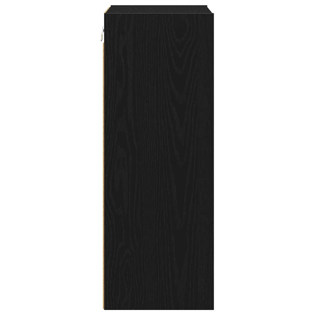 vidaXL Szafka wisząca z przechowywaniem Czarny Dąb 40 x 29,5 x 80 cm