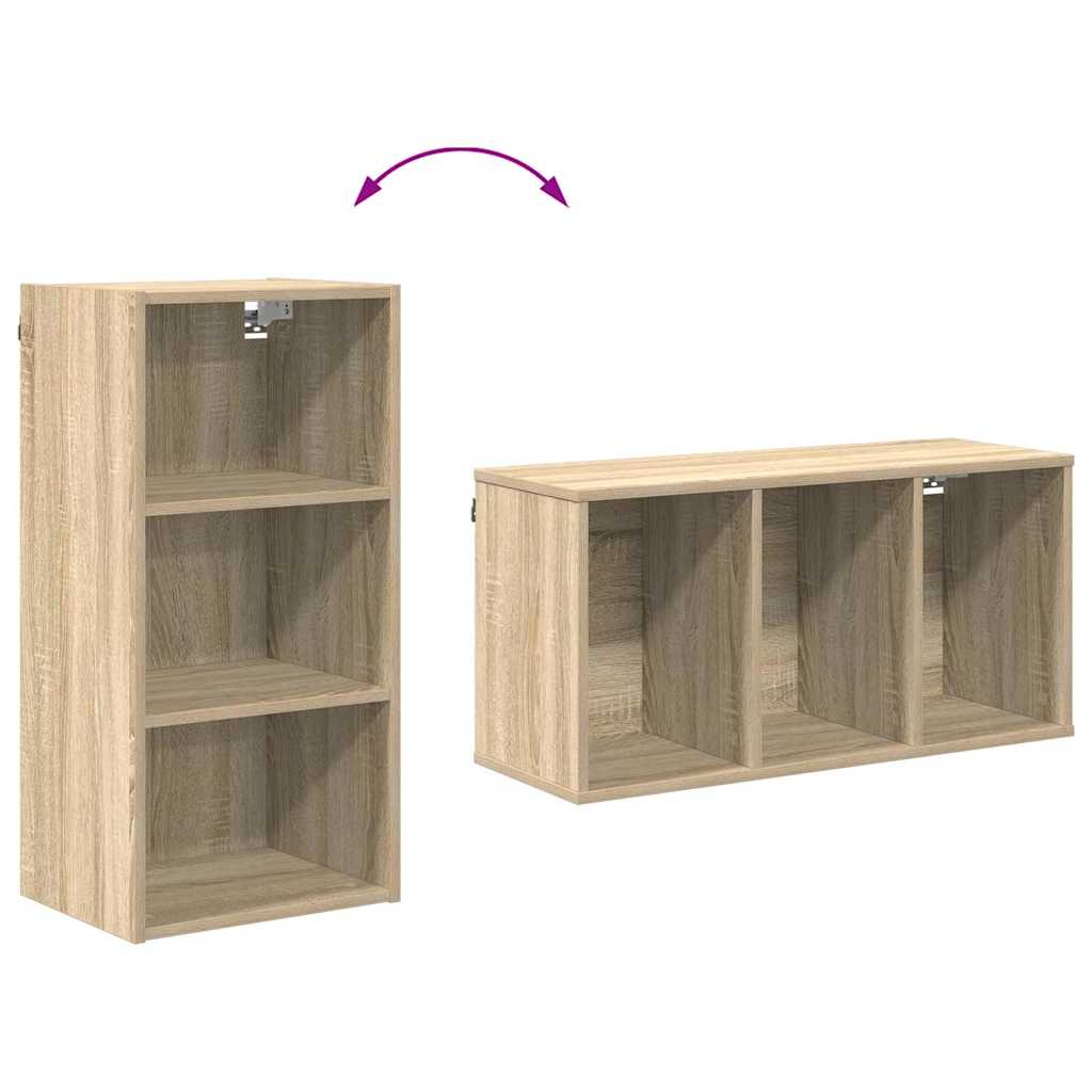 vidaXL Szafka wisząca z przechowywaniem Dąb Sonoma 40 x 29,5 x 80 cm