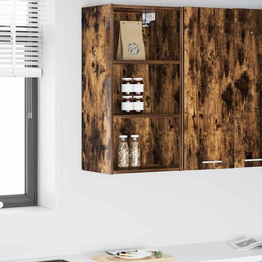 vidaXL Szafka wisząca z przechowywaniem Dąb wędzony 40 x 29,5 x 80 cm