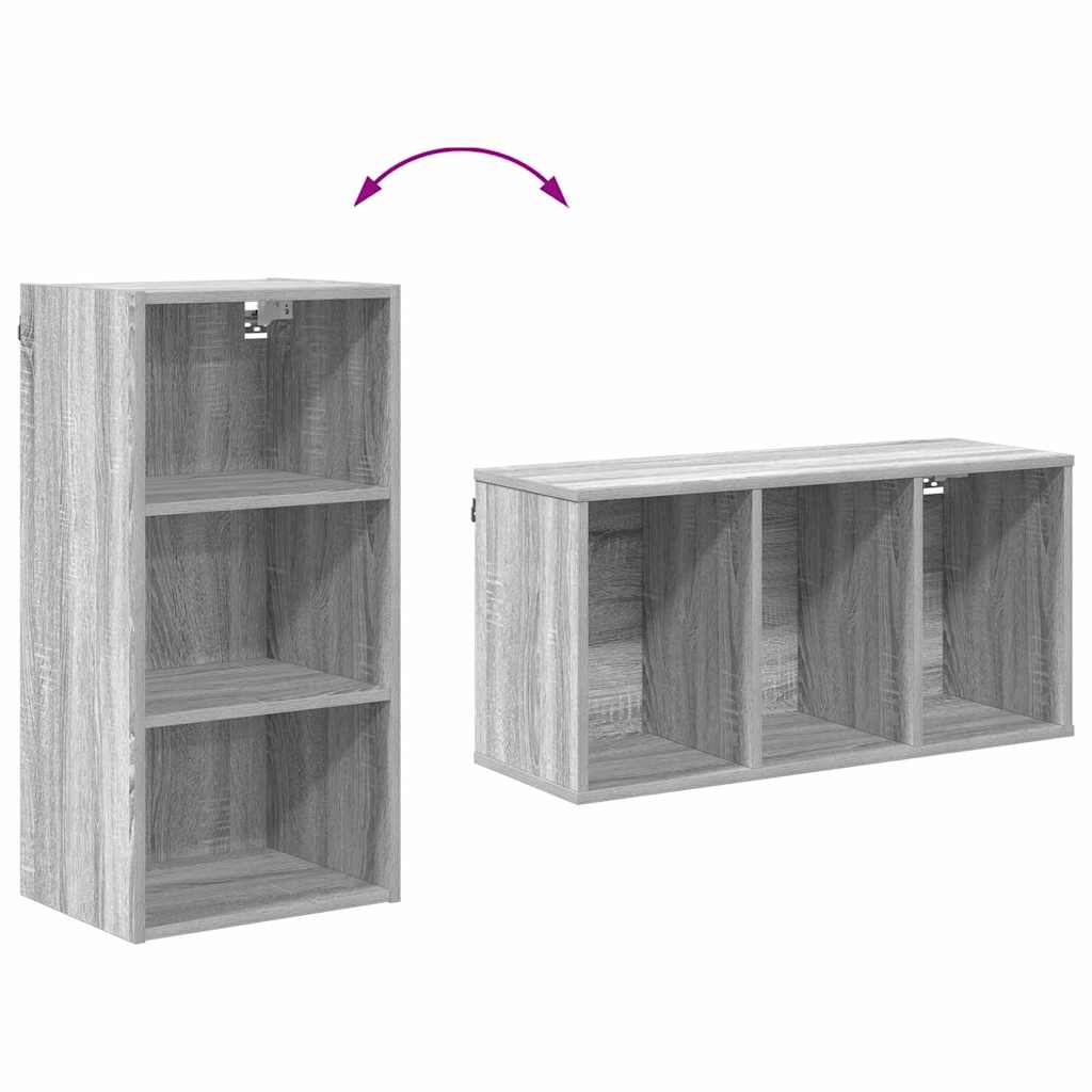 vidaXL Szafka wisząca z przechowywaniem Szary Sonoma 40 x 29,5 x 80 cm