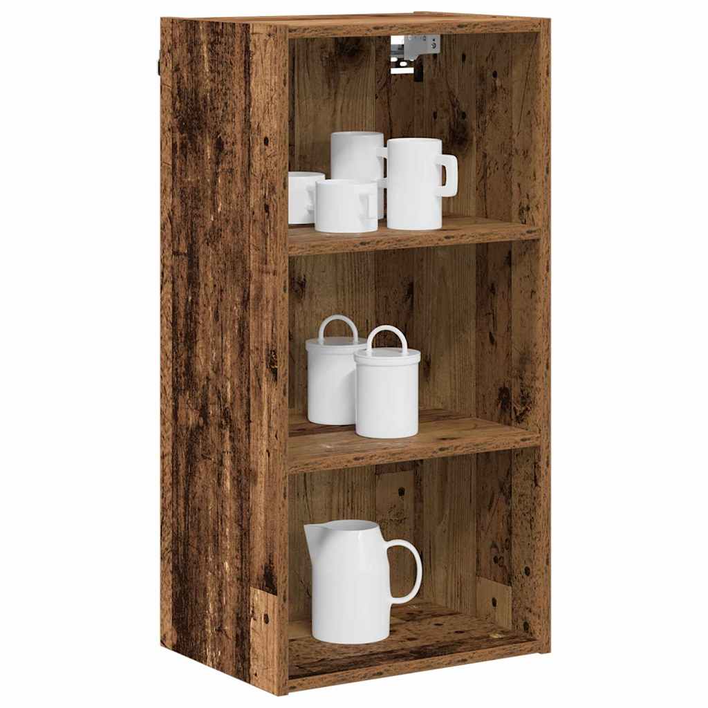 vidaXL Szafka wisząca z przechowywaniem Stare drewno 40 x 29,5 x 80 cm