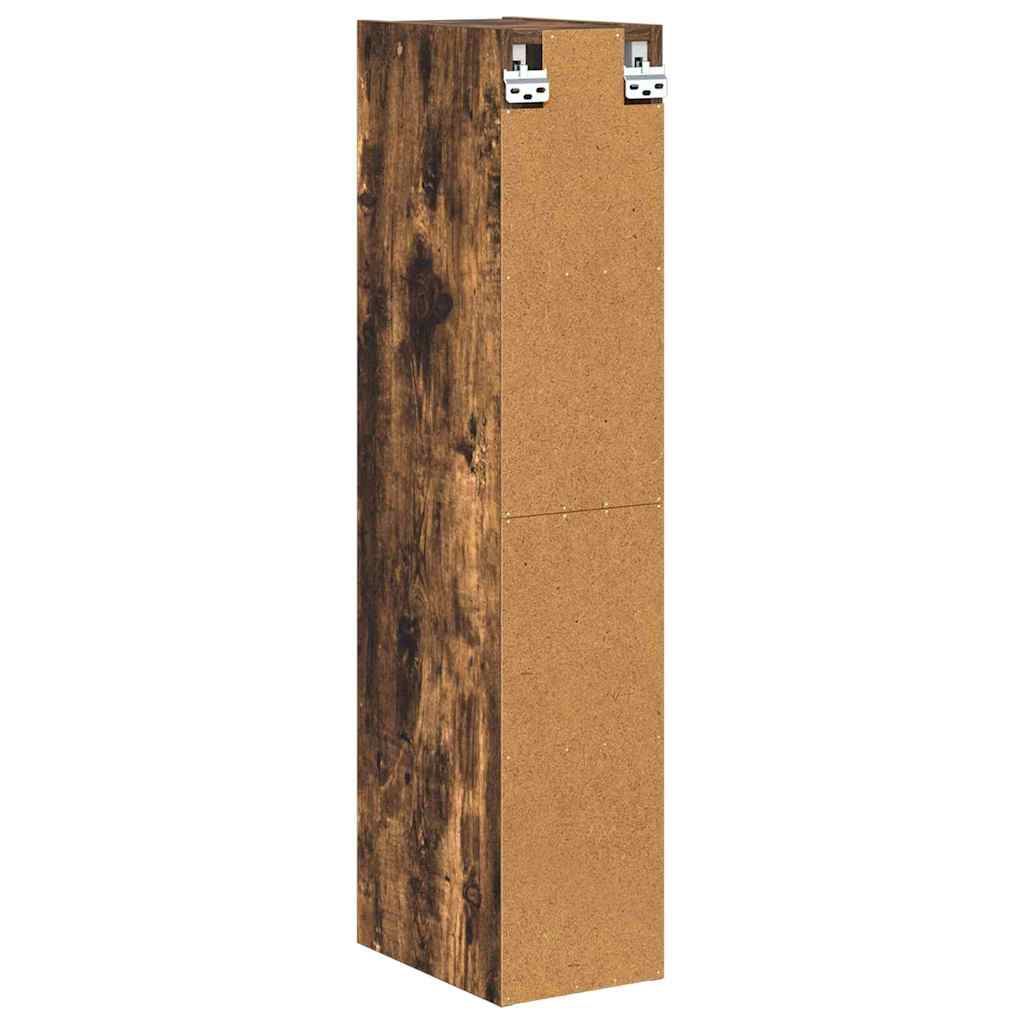 vidaXL Szafka wisząca z przechowywaniem Dąb wędzony 20 x 29,5 x 100 cm