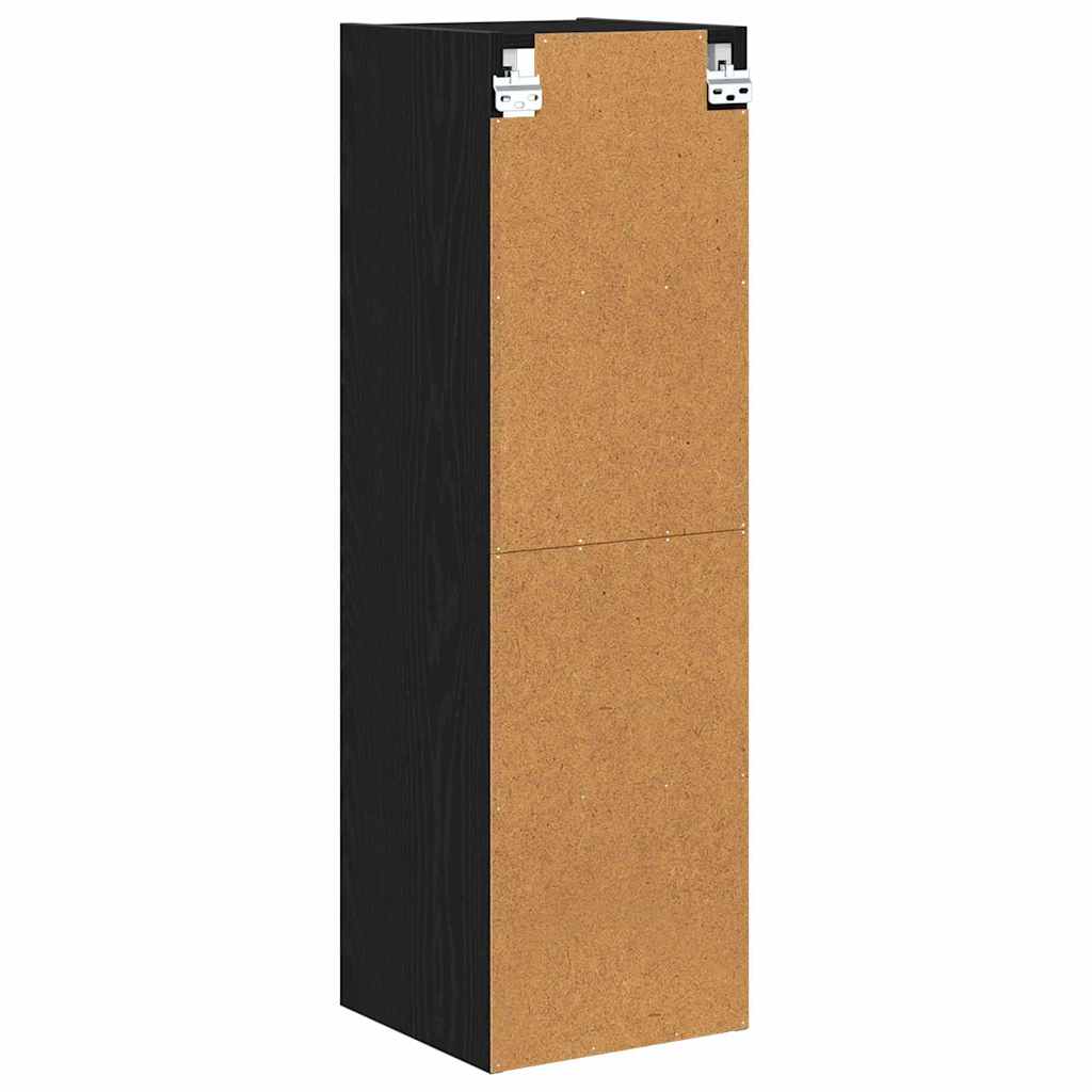 vidaXL Szafka wisząca z przechowywaniem Czarny Dąb 30 x 29,5 x 100 cm