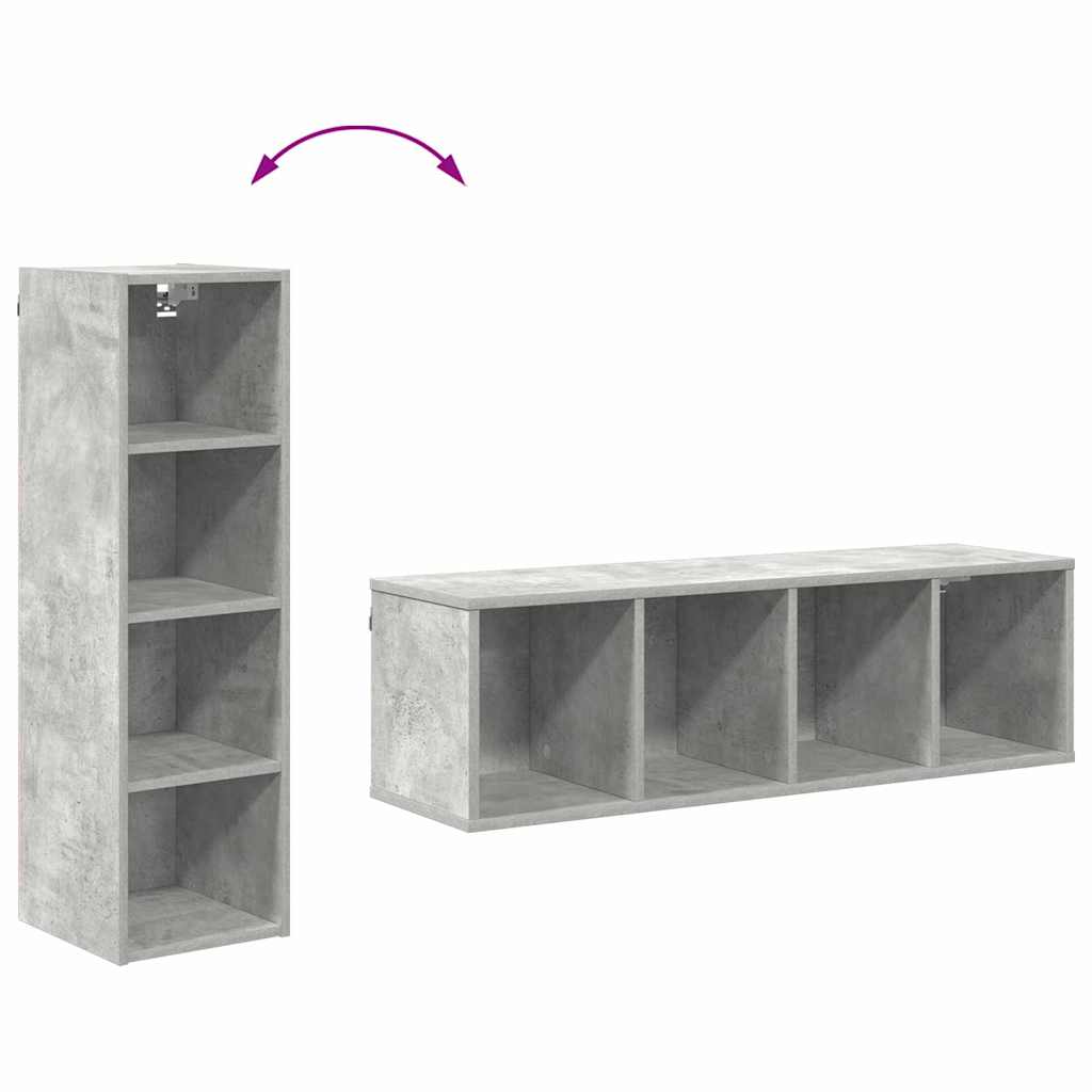 vidaXL Szafka wisząca Betonowy szary 30 x 29,5 x 100 cm