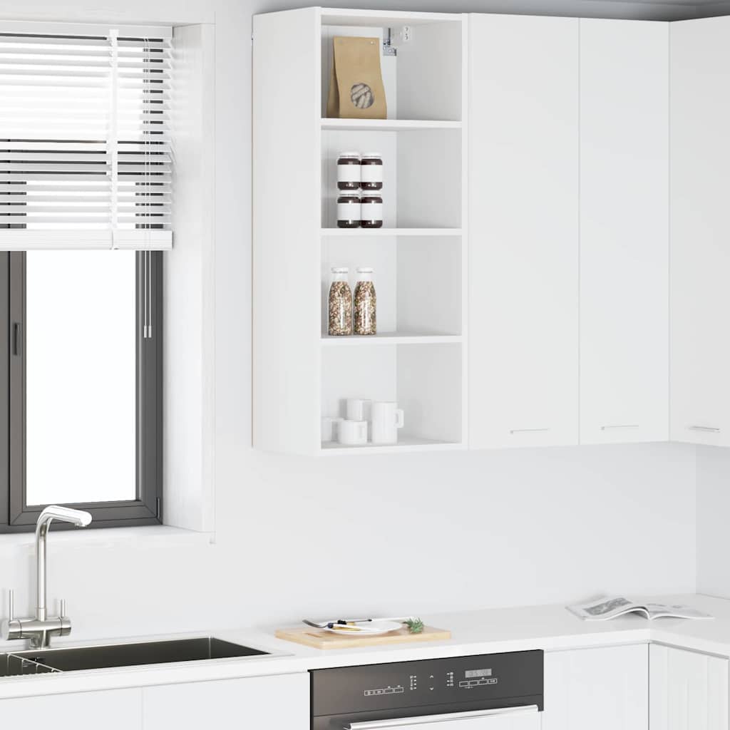 vidaXL Szafka wisząca Biały 40 x 29,5 x 100 cm Materiał drewnopochodny