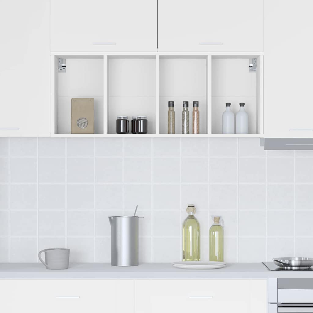 vidaXL Szafka wisząca Biały 40 x 29,5 x 100 cm Materiał drewnopochodny
