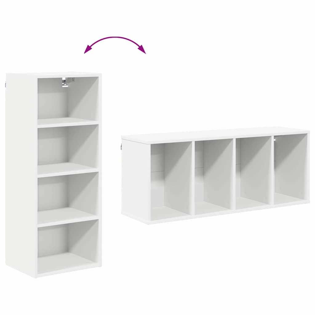 vidaXL Szafka wisząca Biały 40 x 29,5 x 100 cm Materiał drewnopochodny