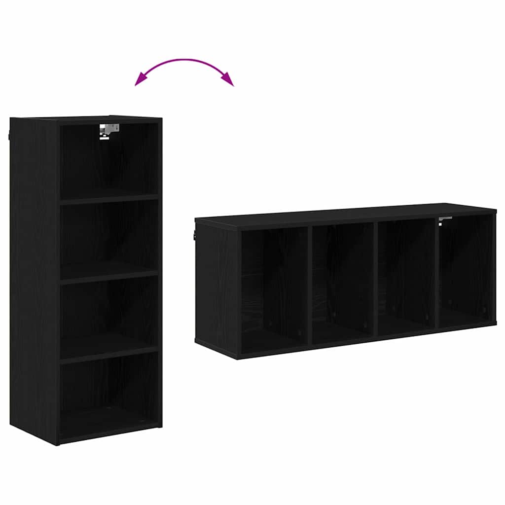 vidaXL Szafka wisząca z przechowywaniem Czarny Dąb 40 x 29,5 x 100 cm