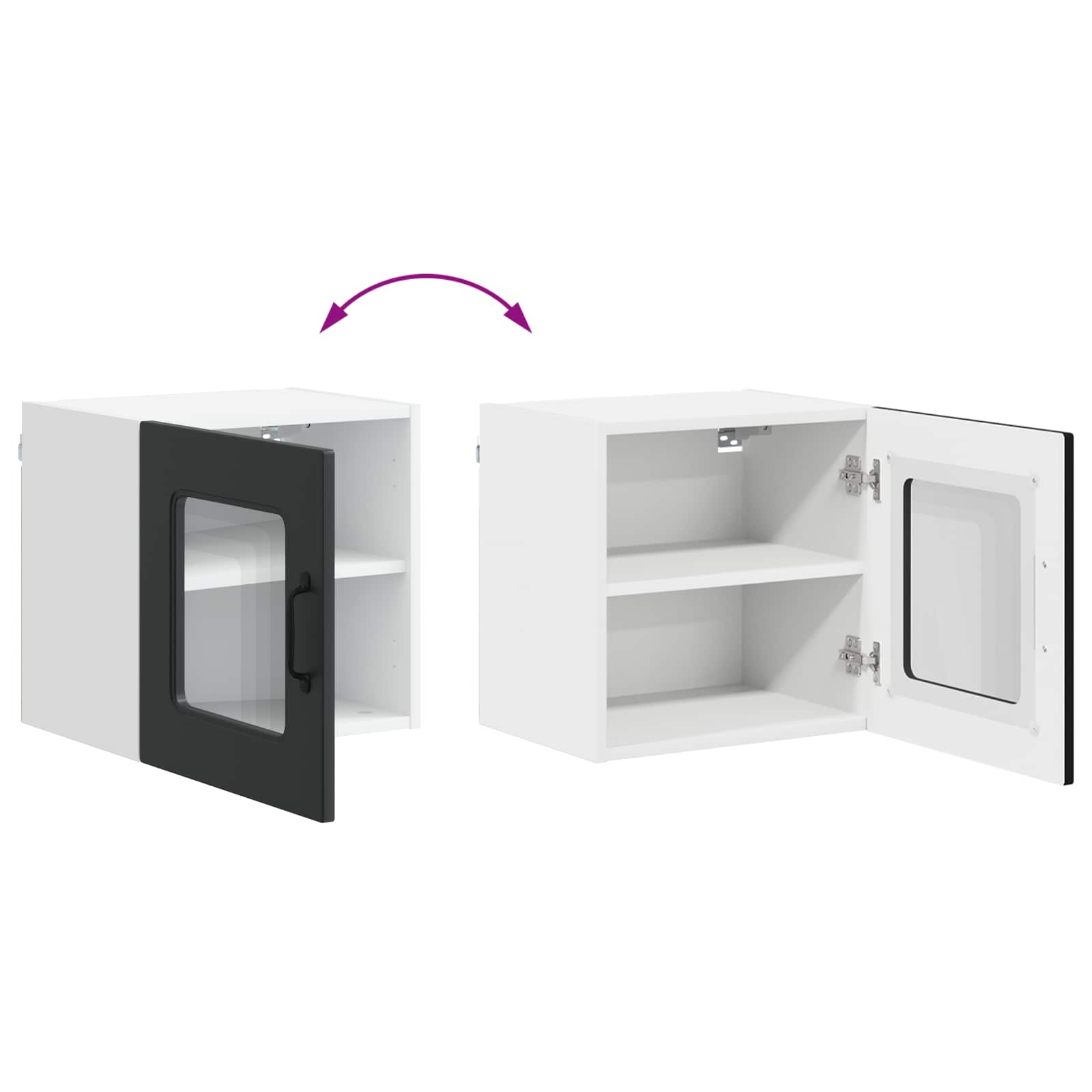 vidaXL Front do zmywarki Kalmar Czarny 40 x 31 x 40 cm