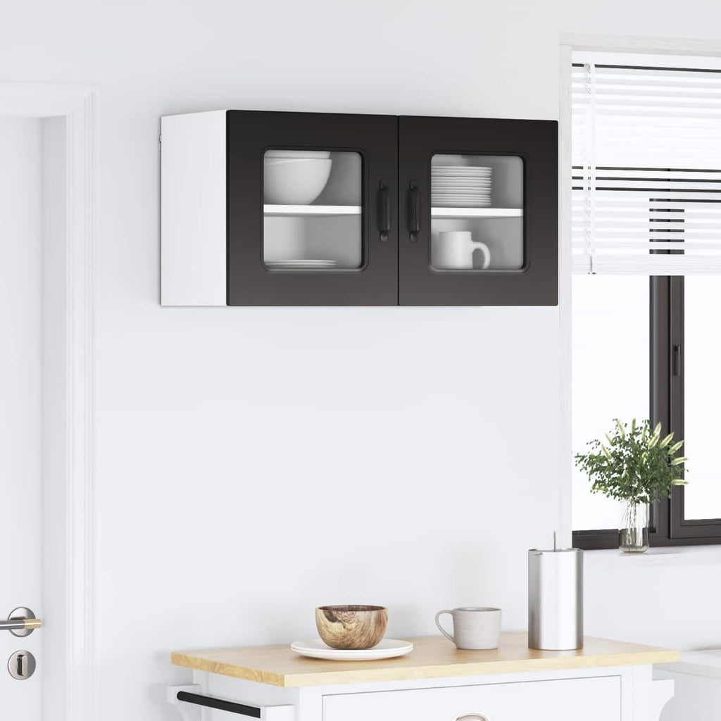vidaXL Front do zmywarki Kalmar 2 pcs Czarny 40 x 31 x 40 cm