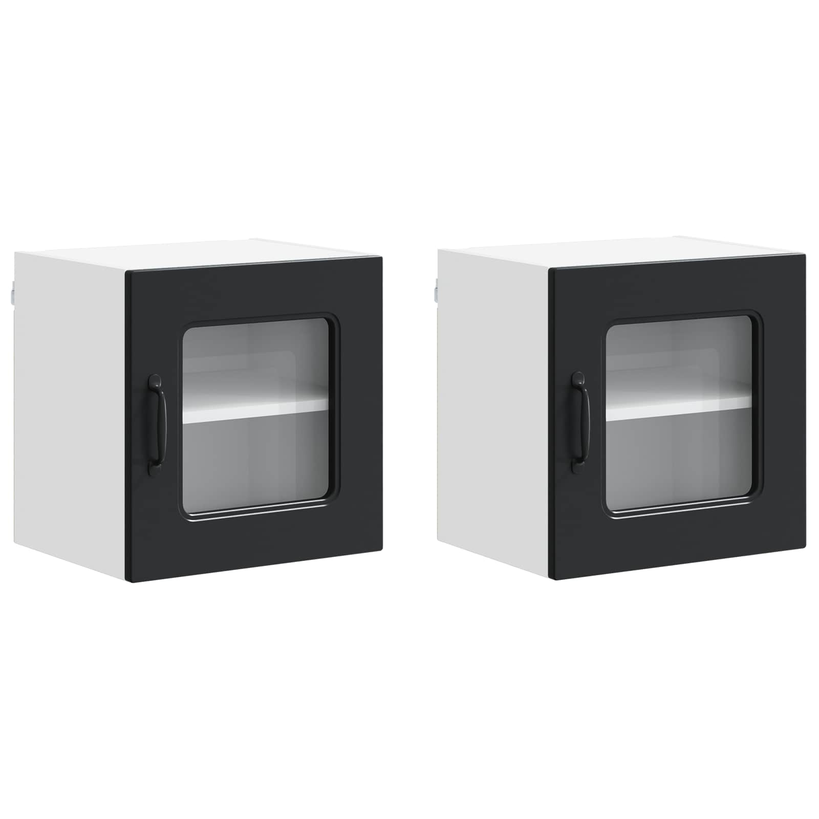 vidaXL Front do zmywarki Kalmar 2 pcs Czarny 40 x 31 x 40 cm