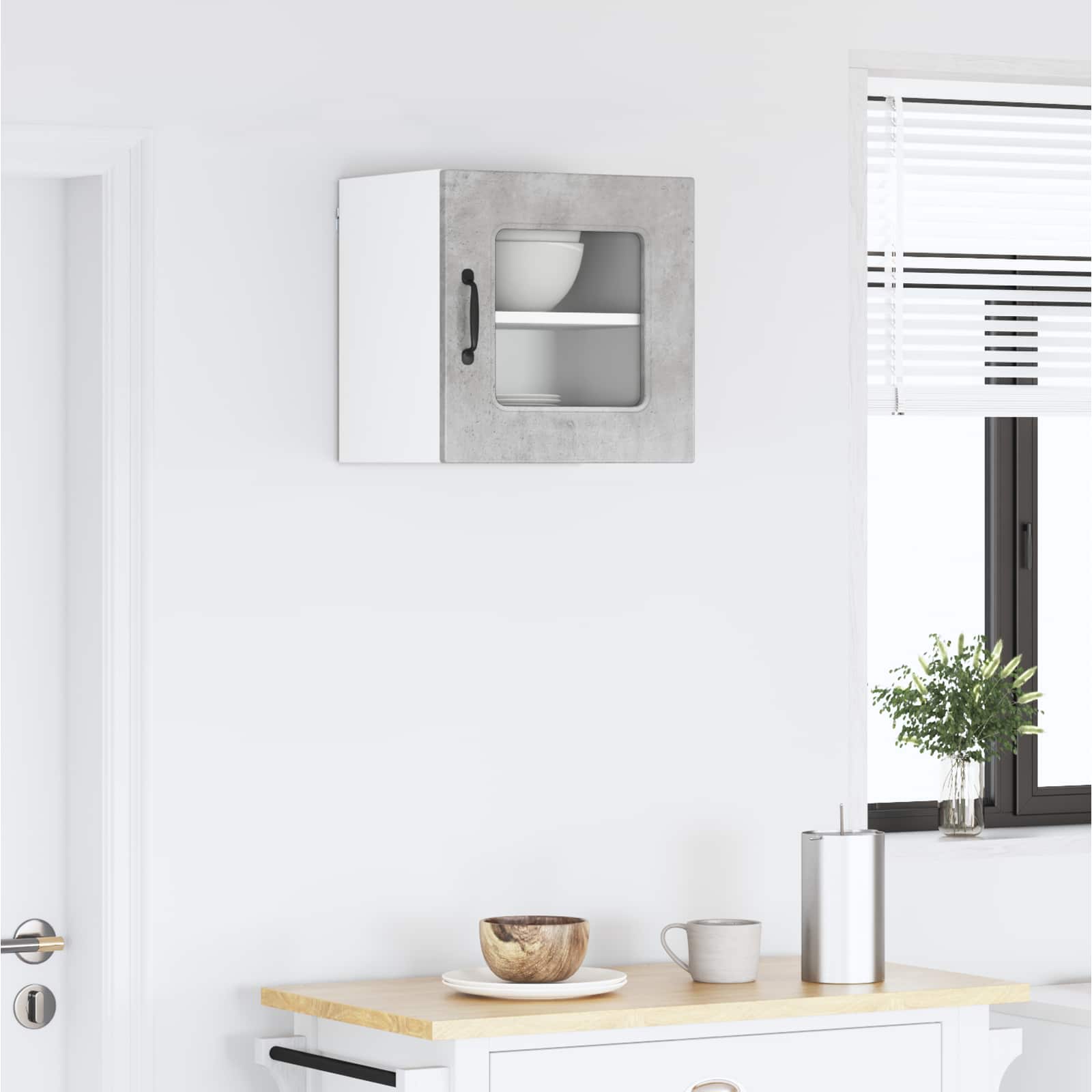 vidaXL Front do zmywarki Kalmar Betonowy szary 40 x 31 x 40 cm