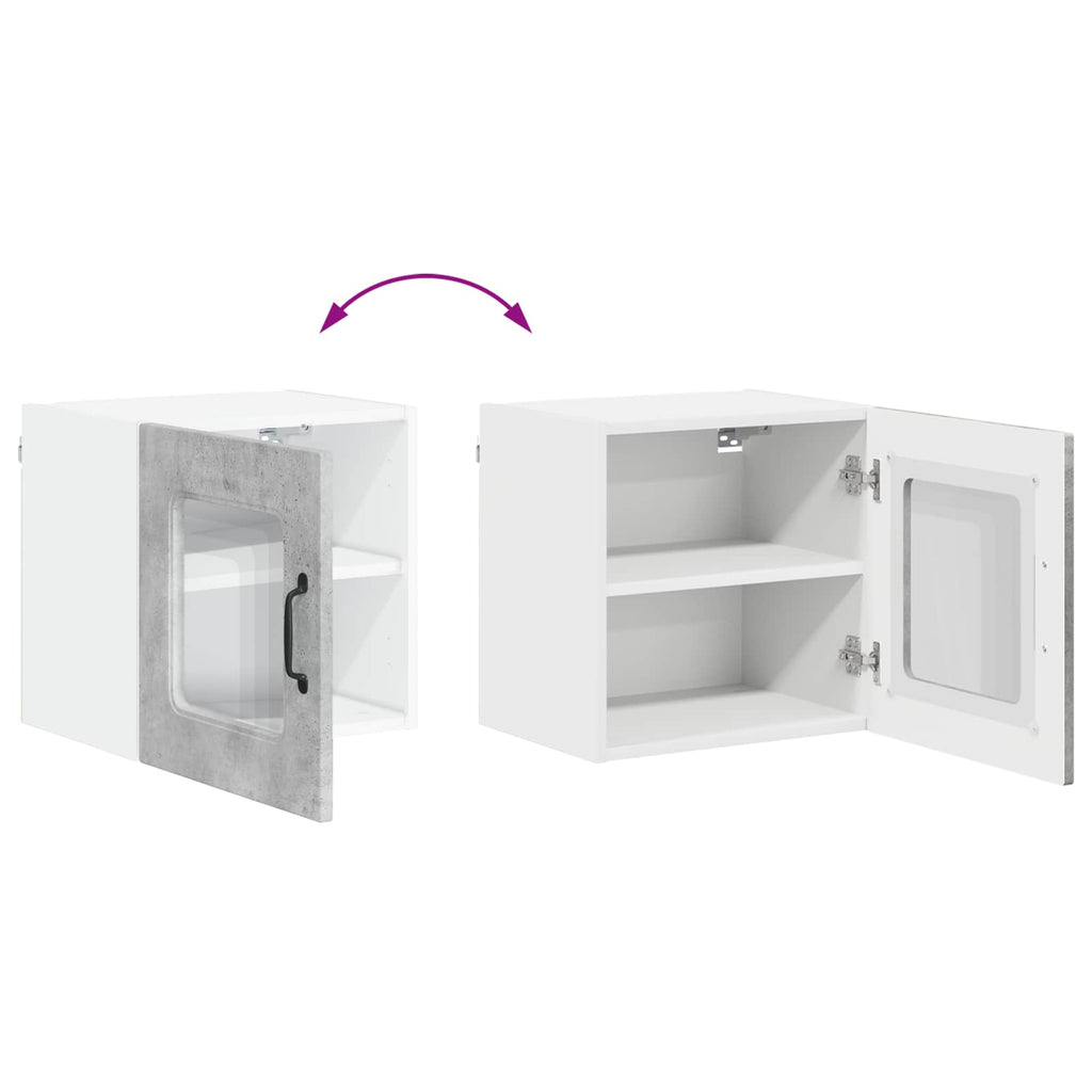 vidaXL Front do zmywarki Kalmar Betonowy szary 40 x 31 x 40 cm