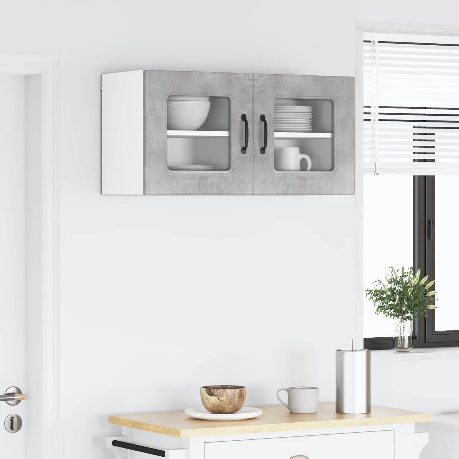 vidaXL Front do zmywarki Kalmar 2 pcs Betonowy szary 40 x 31 x 40 cm