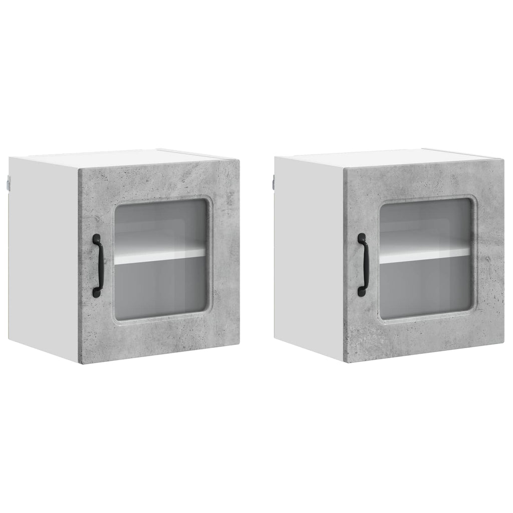 vidaXL Front do zmywarki Kalmar 2 pcs Betonowy szary 40 x 31 x 40 cm