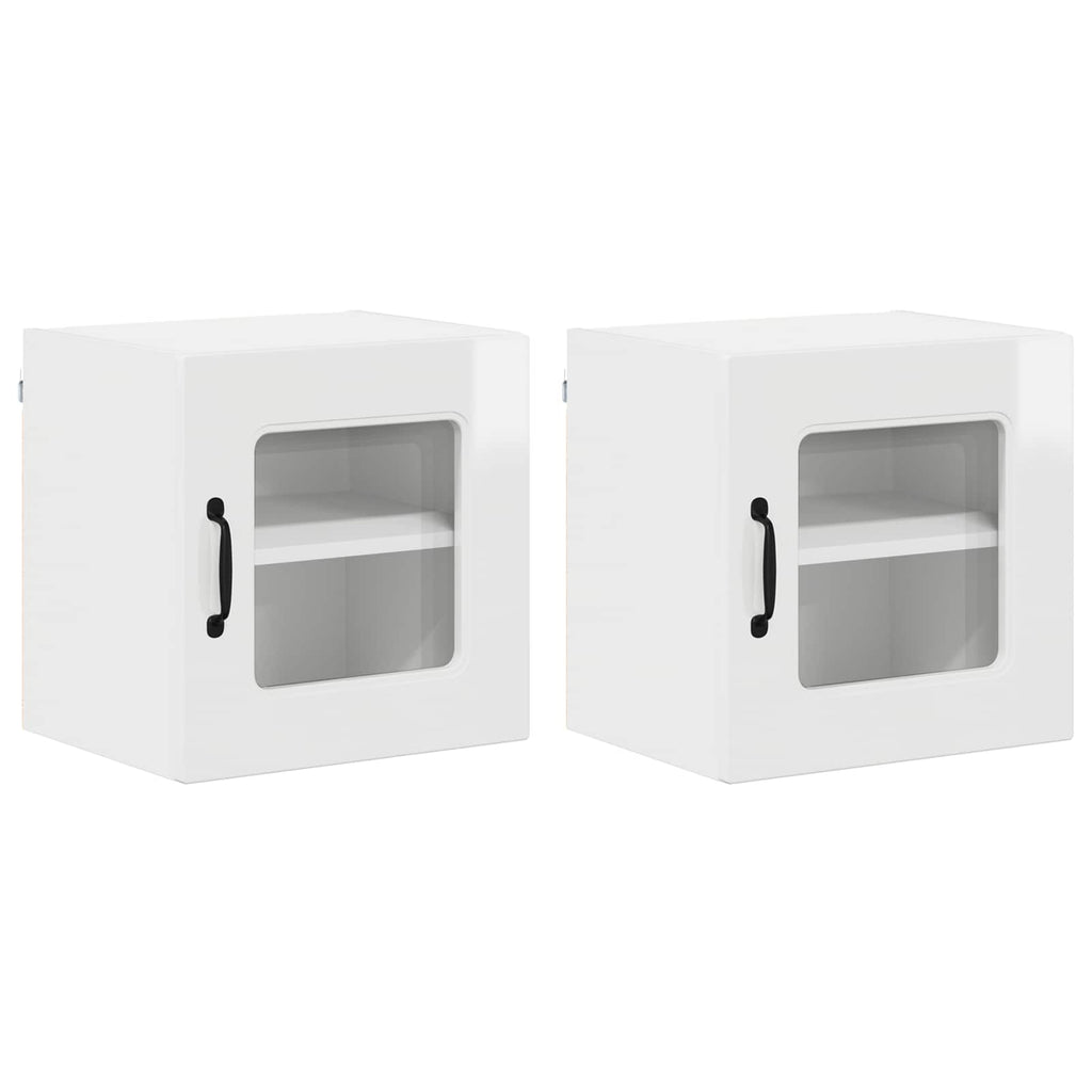 vidaXL Front do zmywarki Kalmar 2 pcs Wysoki połysk biały