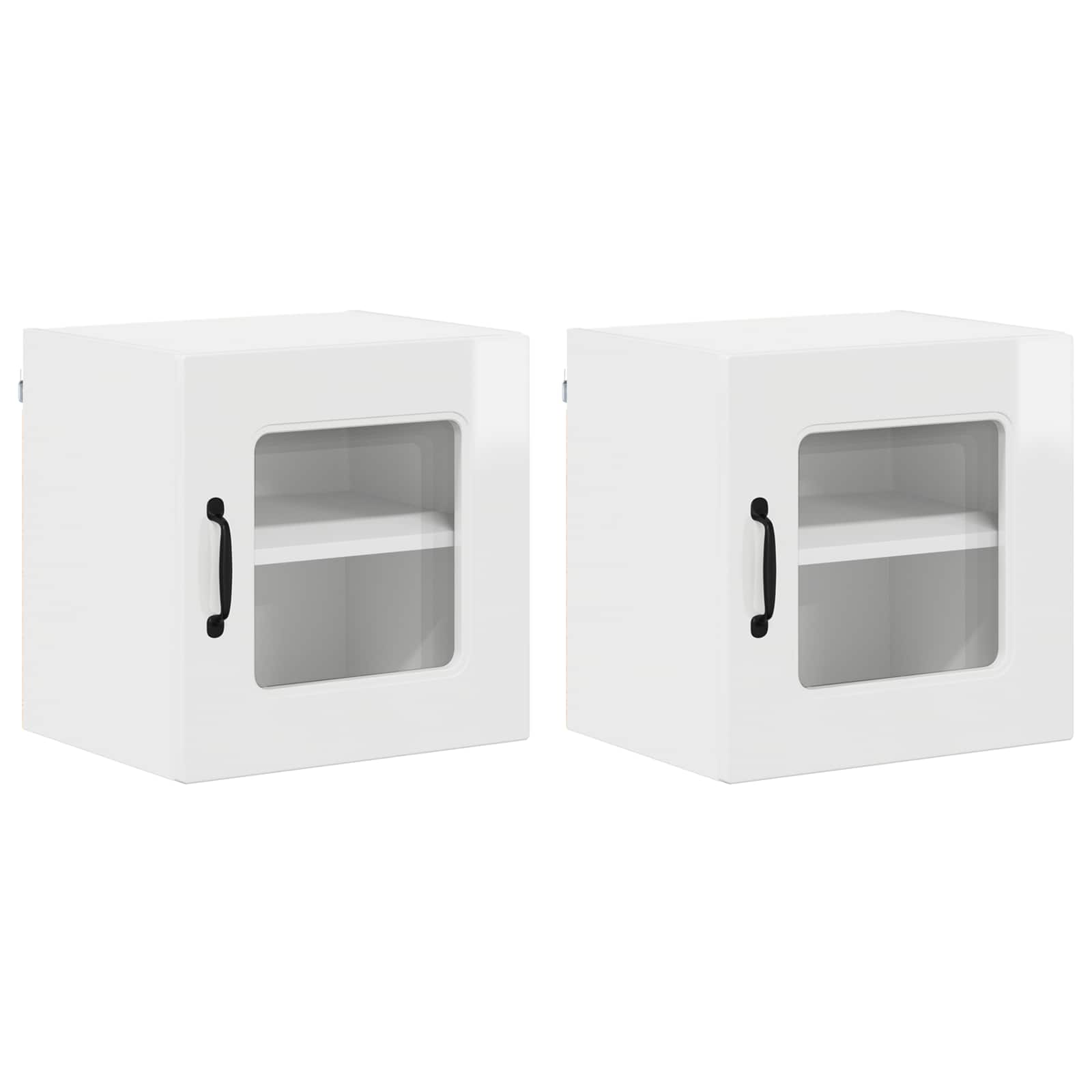 vidaXL Front do zmywarki Kalmar 2 pcs Wysoki połysk biały