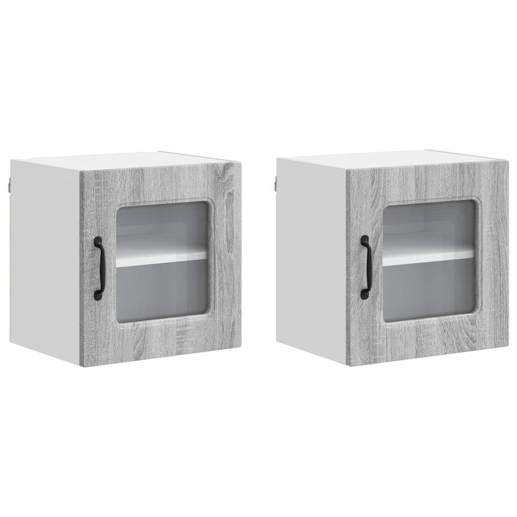 vidaXL Front do zmywarki Kalmar 2 pcs Szary Sonoma 40 x 31 x 40 cm