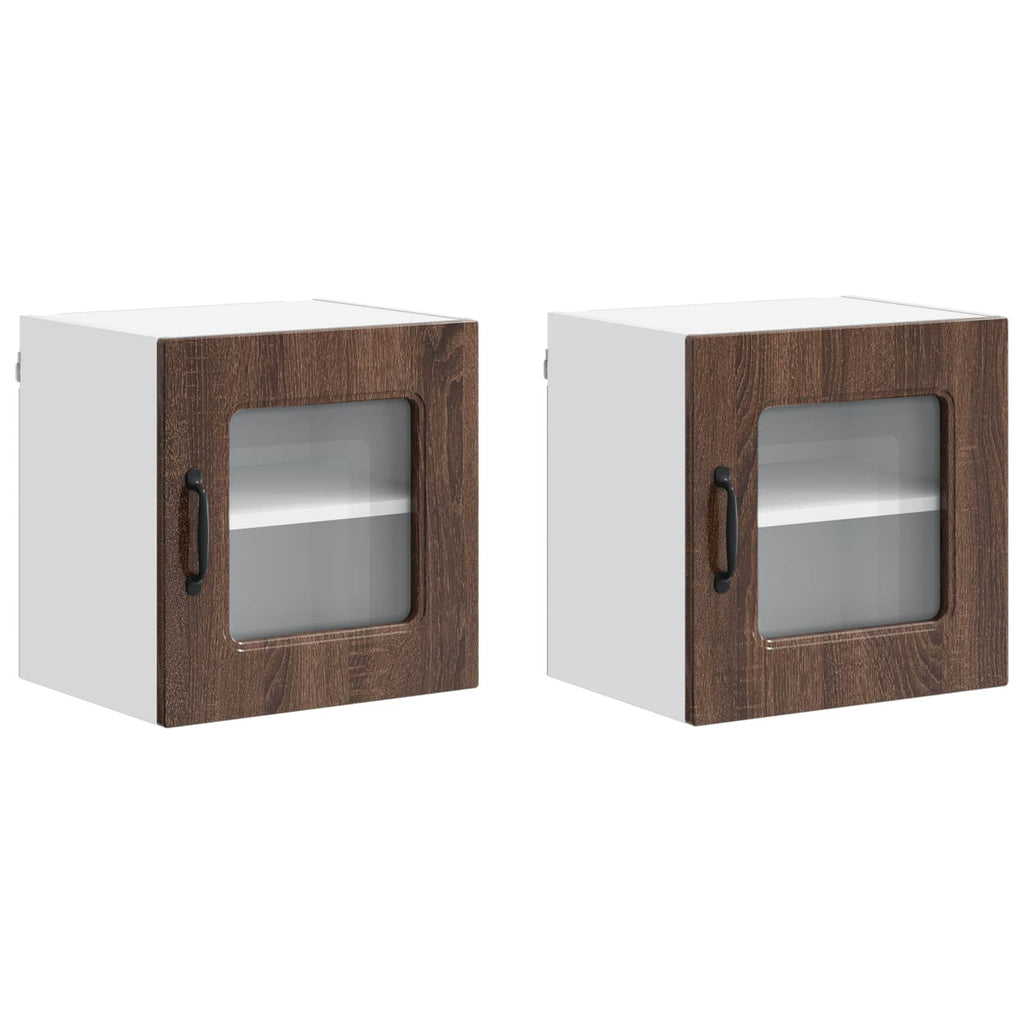 vidaXL Front do zmywarki Kalmar 2 pcs Brązowy dąb 40 x 31 x 40 cm