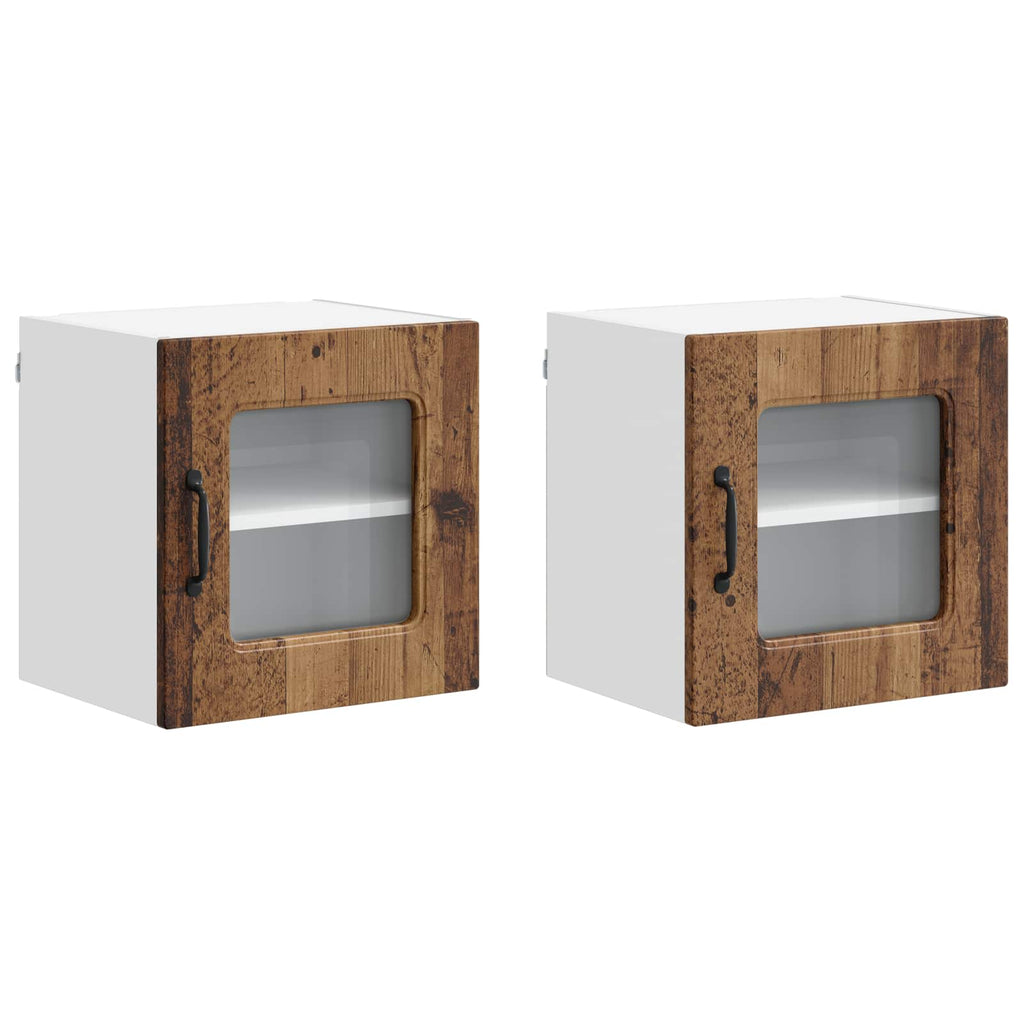 vidaXL Front do zmywarki Kalmar 2 pcs Stare drewno 40 x 31 x 40 cm