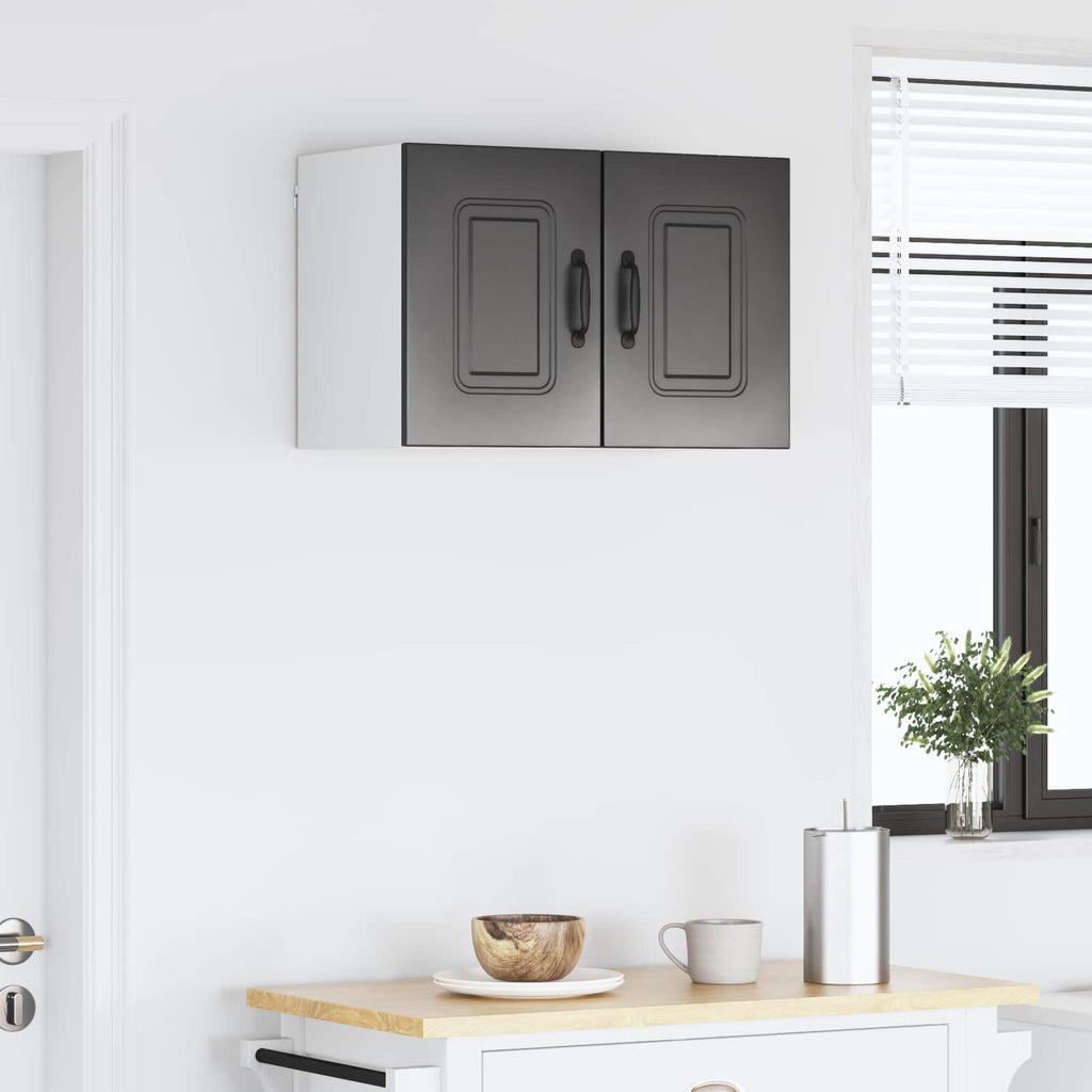vidaXL Front do zmywarki Kalmar 2 pcs Czarny 30 x 31 x 40 cm
