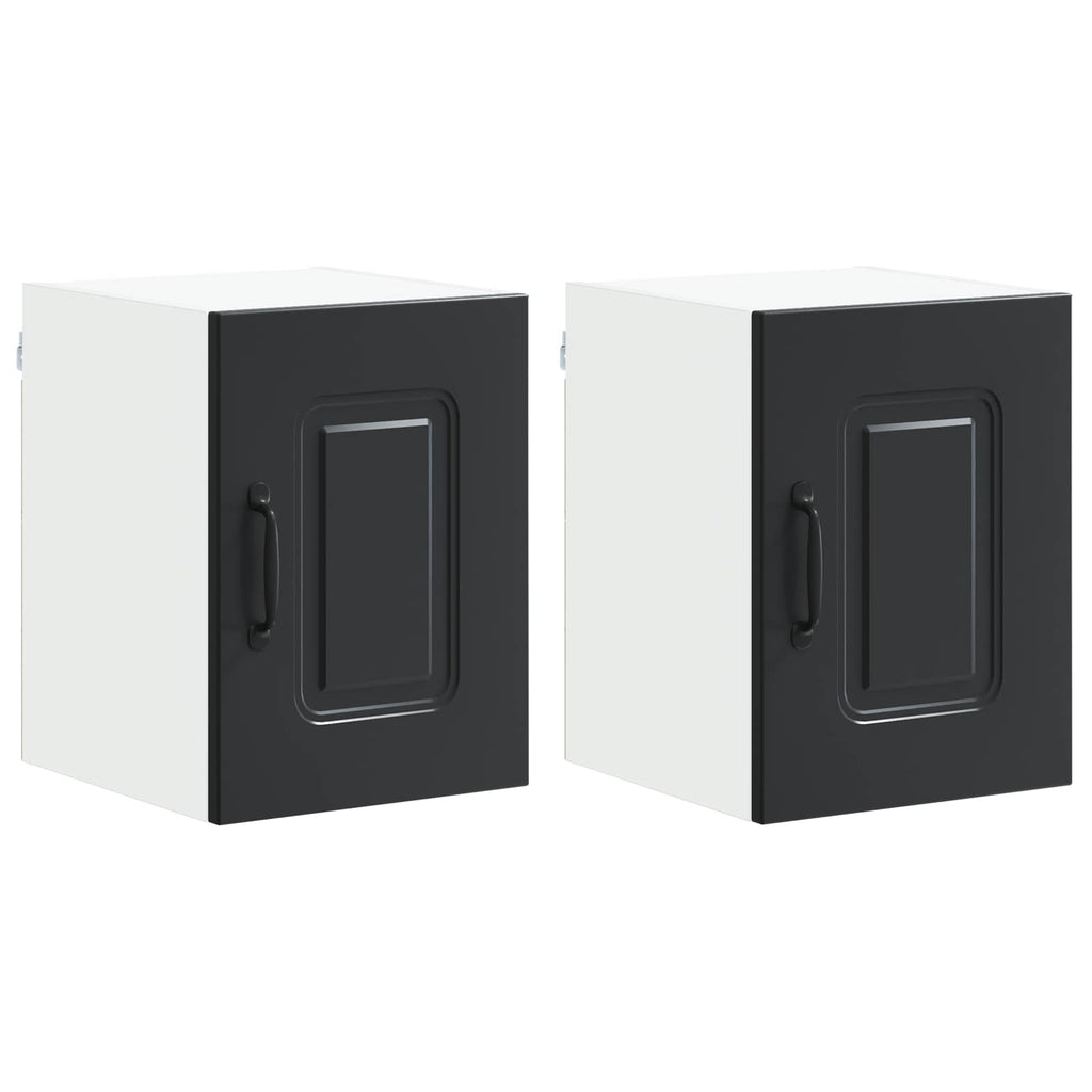 vidaXL Front do zmywarki Kalmar 2 pcs Czarny 30 x 31 x 40 cm