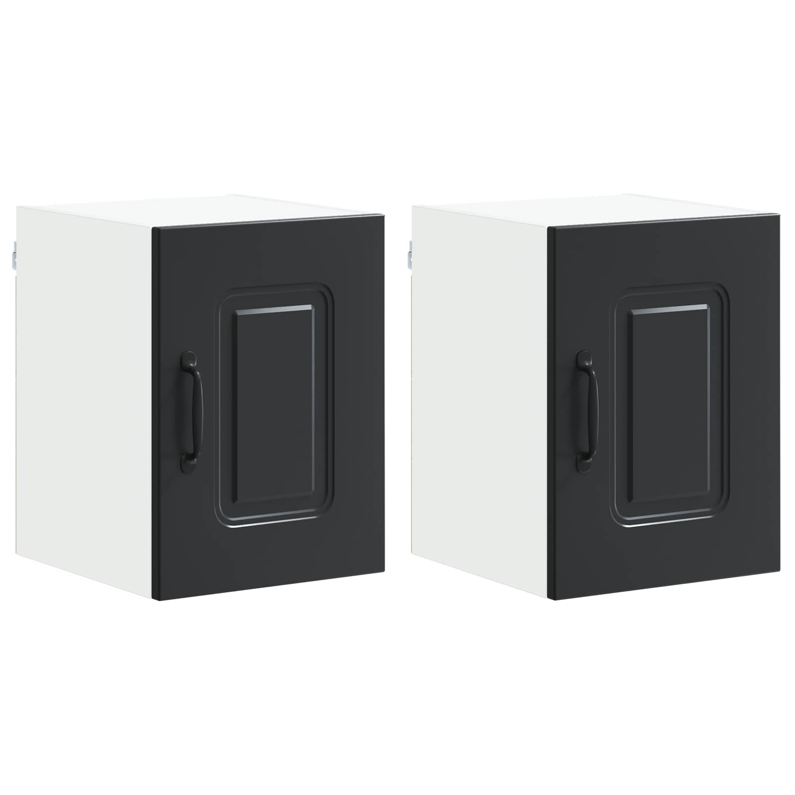vidaXL Front do zmywarki Kalmar 2 pcs Czarny 30 x 31 x 40 cm