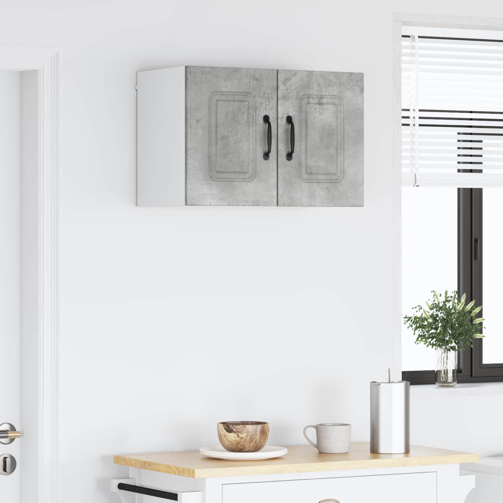 vidaXL Front do zmywarki Kalmar 2 pcs Betonowy szary 30 x 31 x 40 cm