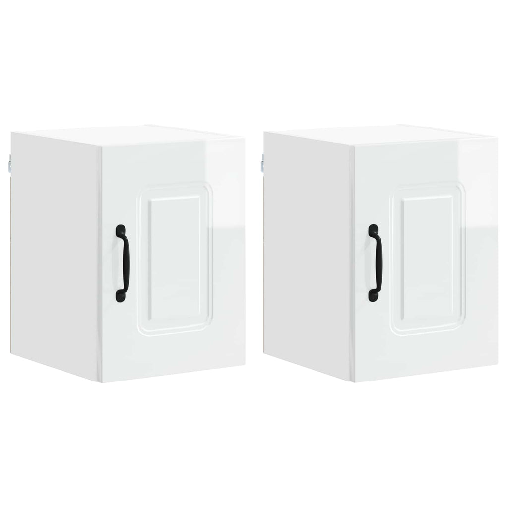 vidaXL Front do zmywarki Kalmar 2 pcs Wysoki połysk biały