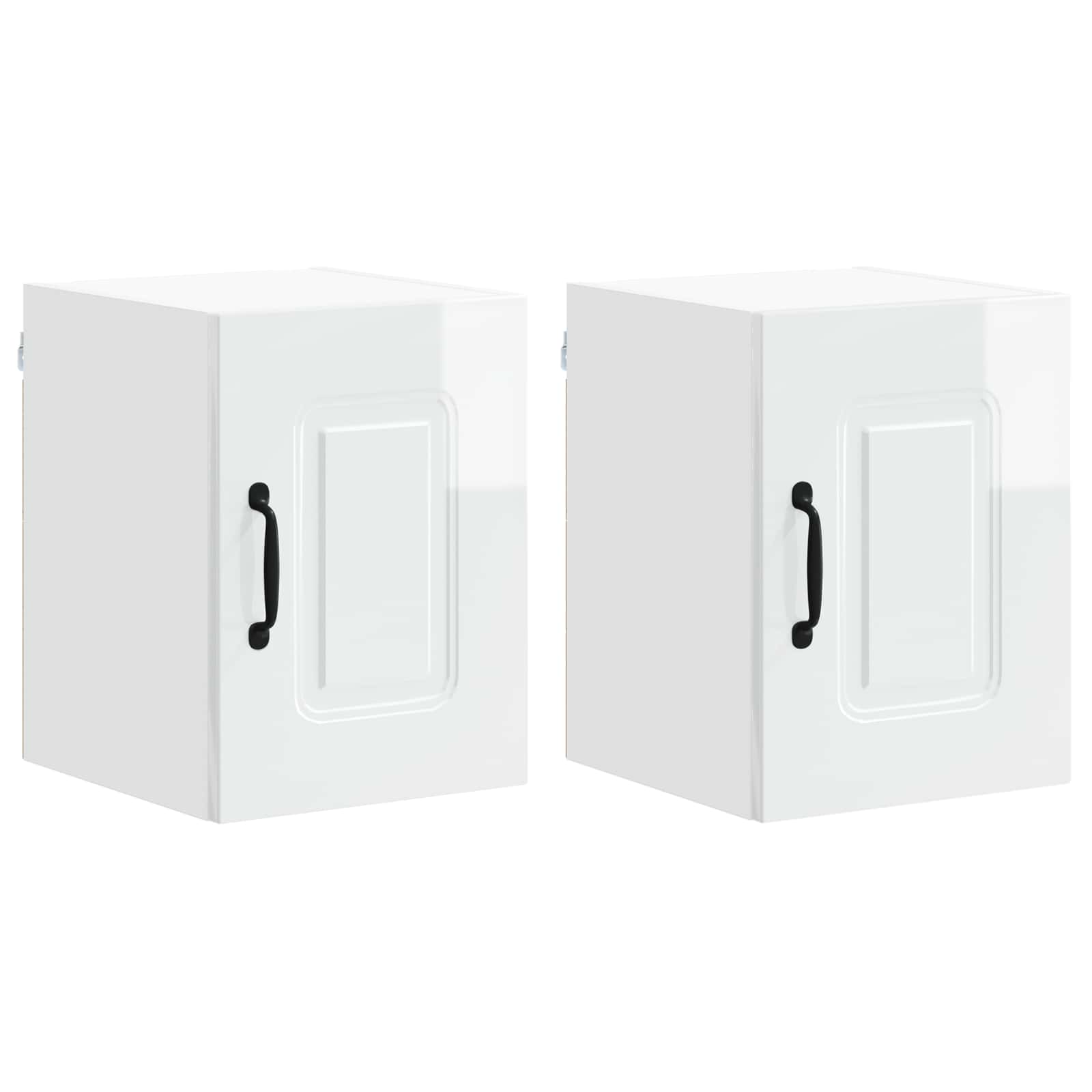 vidaXL Front do zmywarki Kalmar 2 pcs Wysoki połysk biały