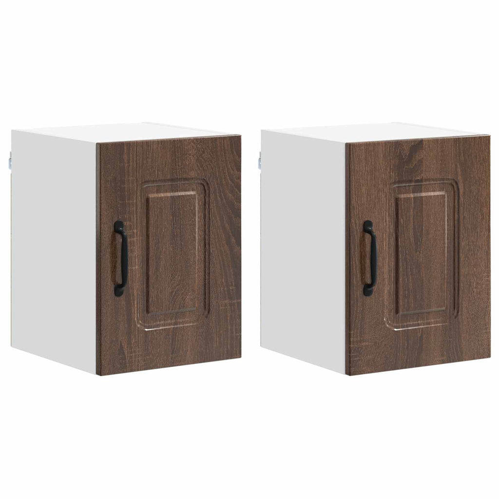 vidaXL Front do zmywarki Kalmar 2 pcs Brązowy dąb 30 x 31 x 40 cm