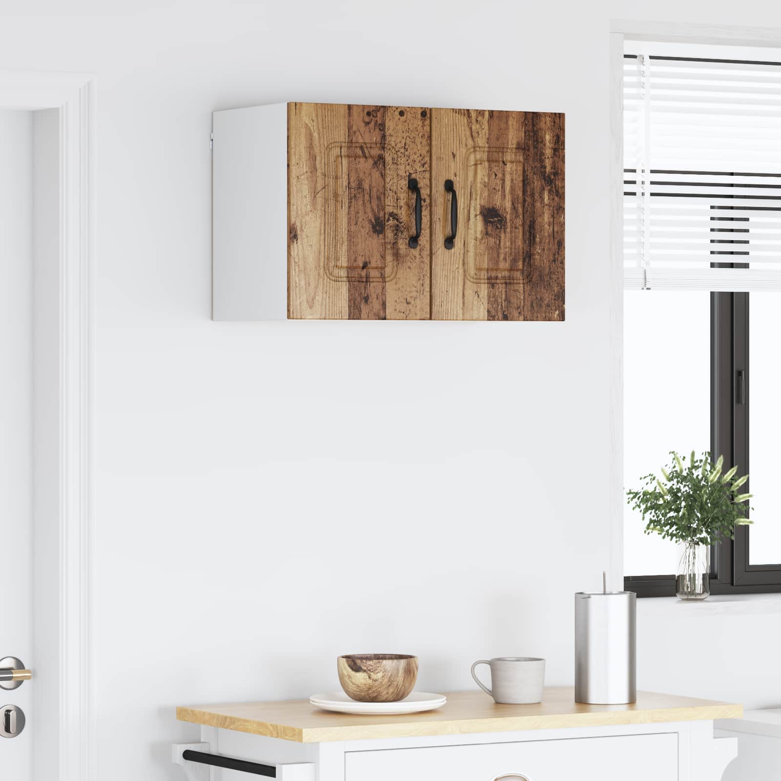 vidaXL Front do zmywarki Kalmar 2 pcs Stare drewno 30 x 31 x 40 cm
