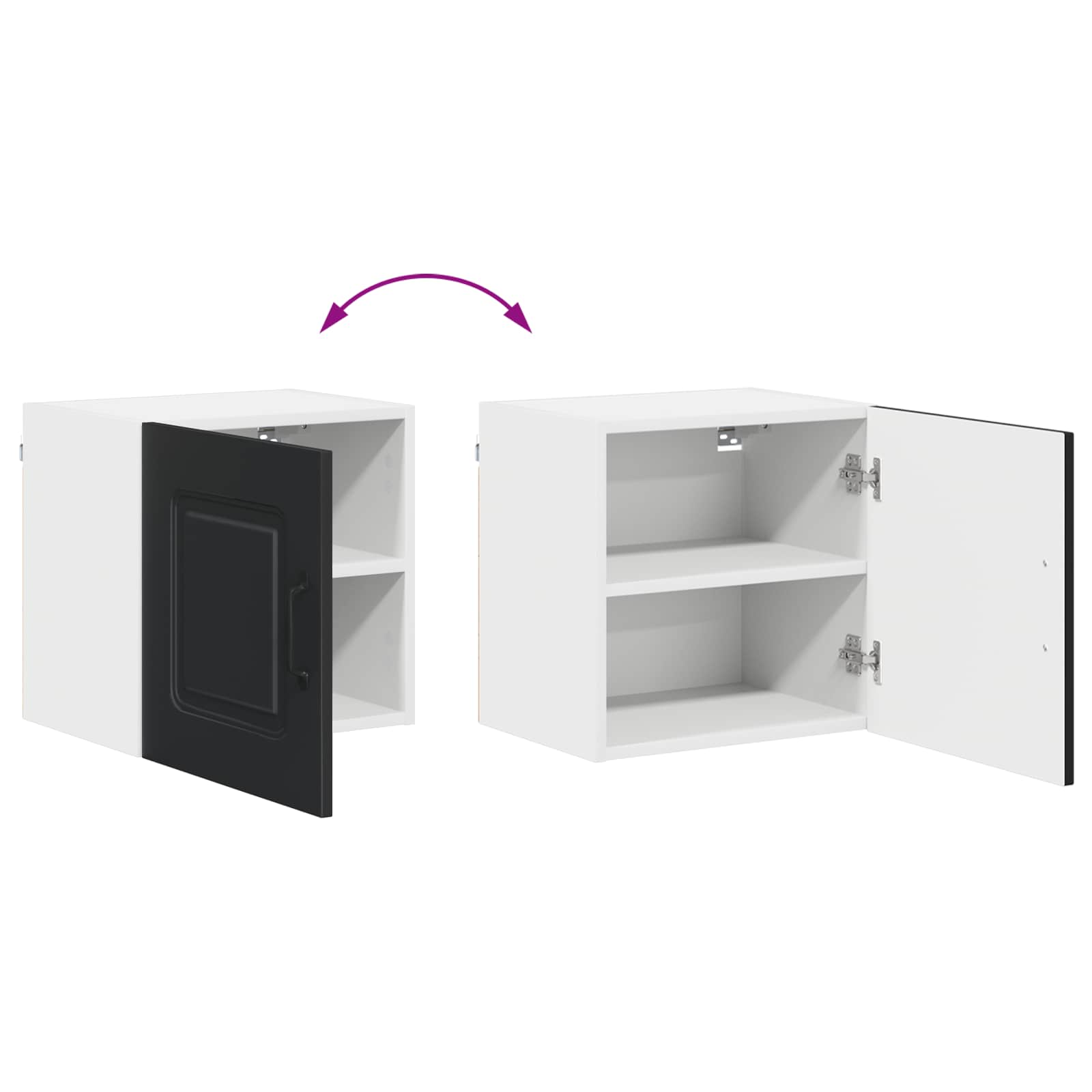 vidaXL Front do zmywarki Kalmar Czarny 40 x 31 x 40 cm