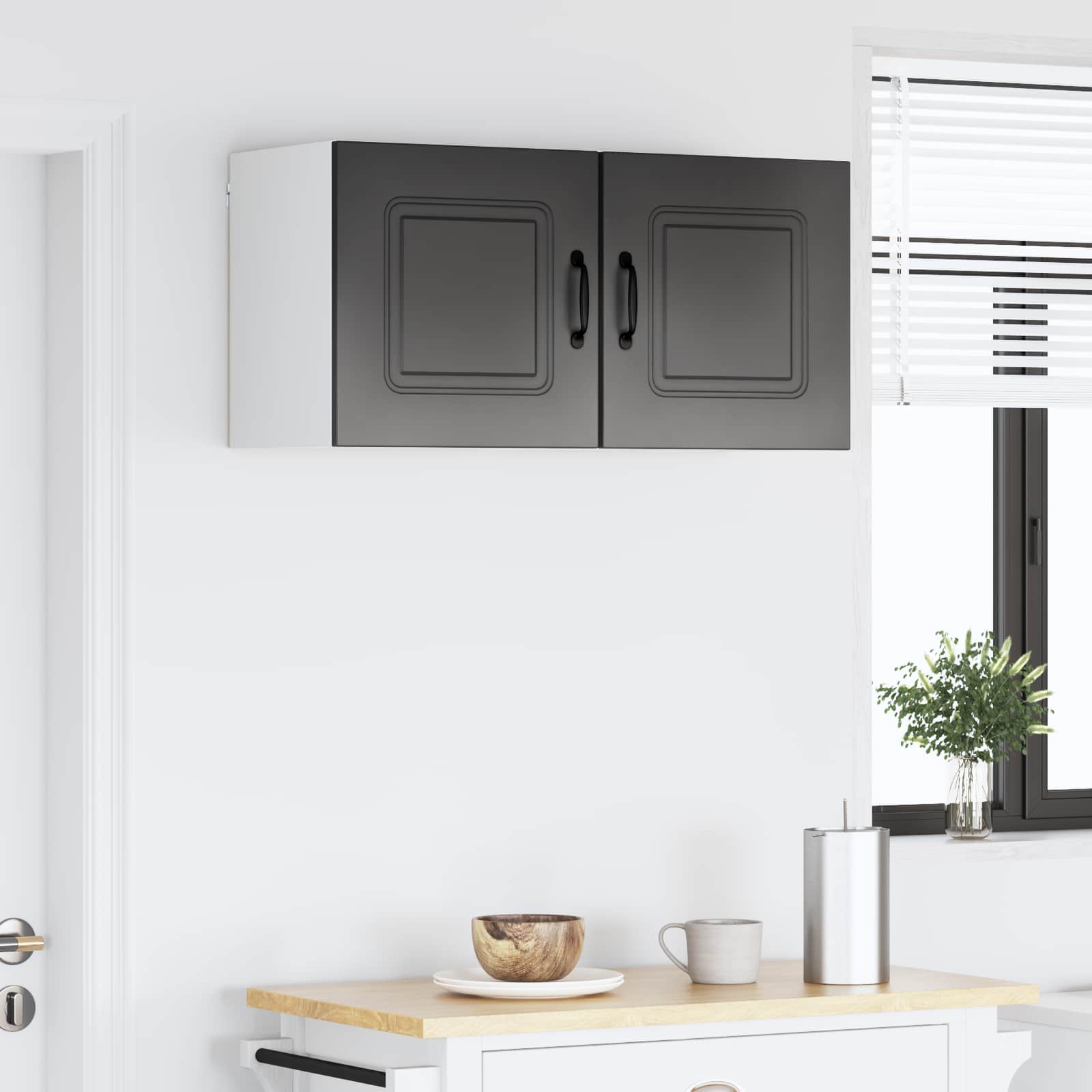 vidaXL Front do zmywarki Kalmar 2 pcs Czarny 40 x 31 x 40 cm