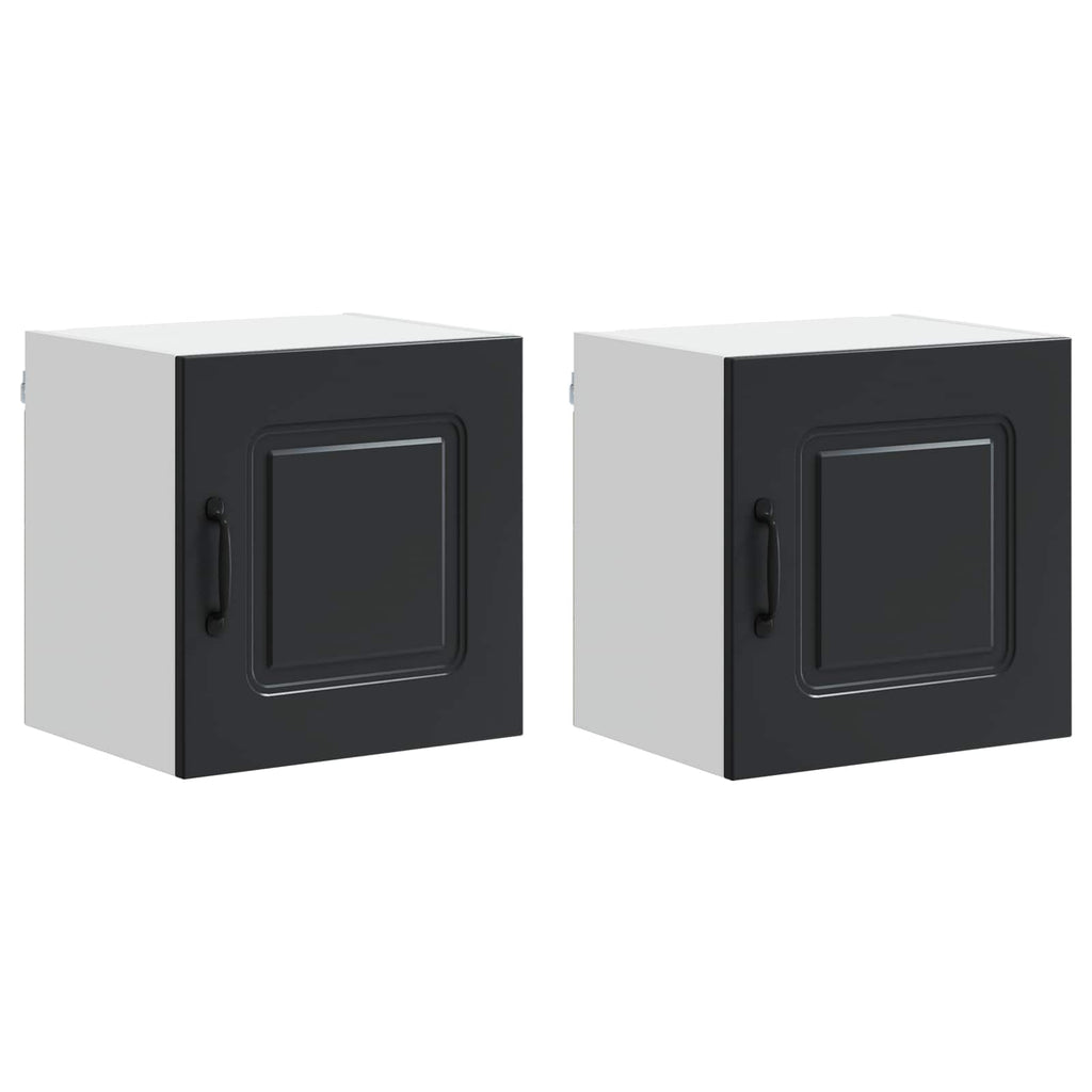 vidaXL Front do zmywarki Kalmar 2 pcs Czarny 40 x 31 x 40 cm