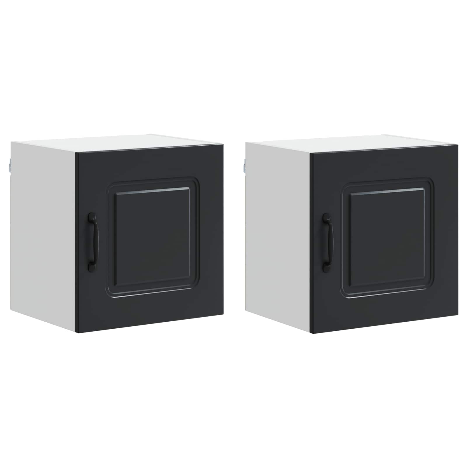 vidaXL Front do zmywarki Kalmar 2 pcs Czarny 40 x 31 x 40 cm