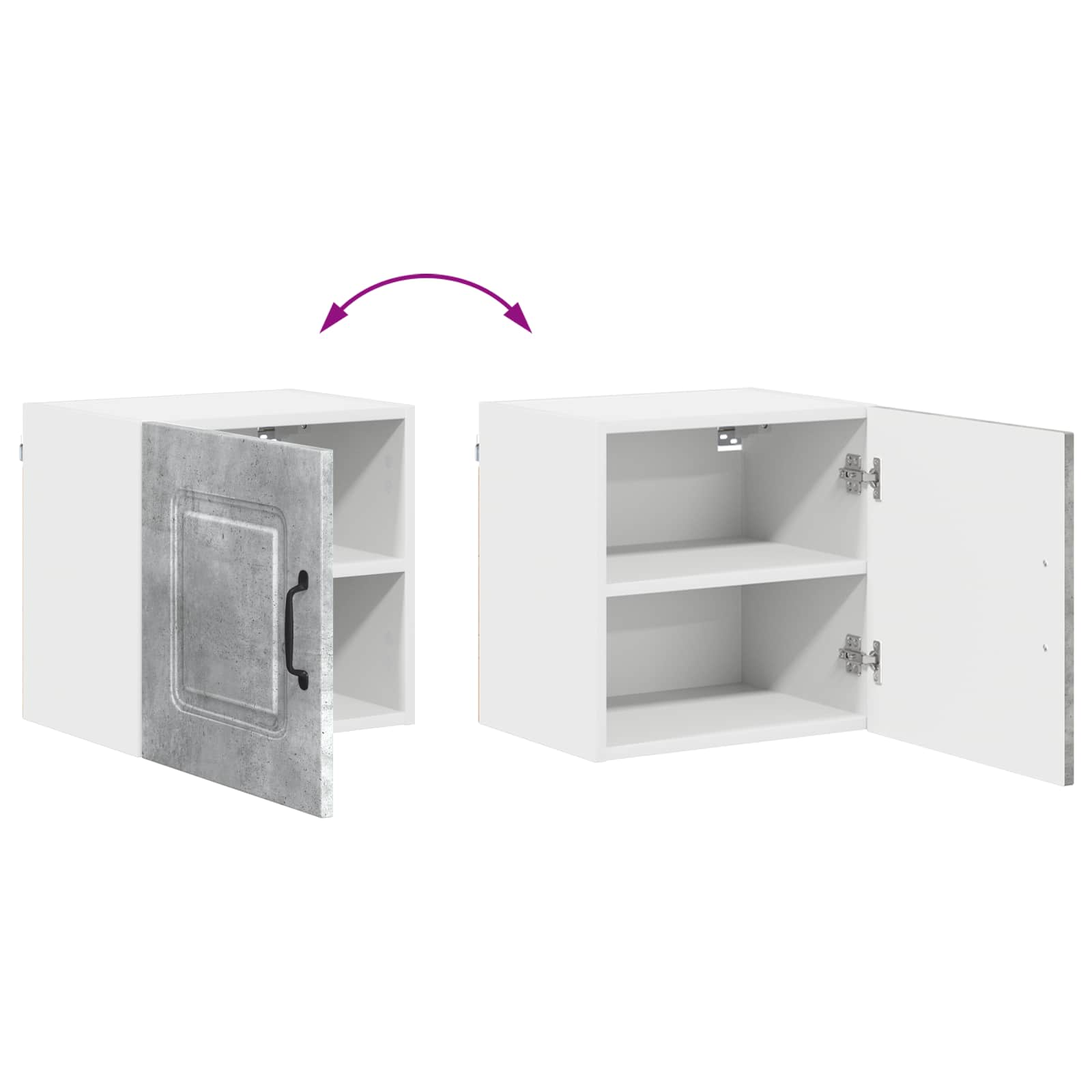 vidaXL Front do zmywarki Kalmar Betonowy szary 40 x 31 x 40 cm