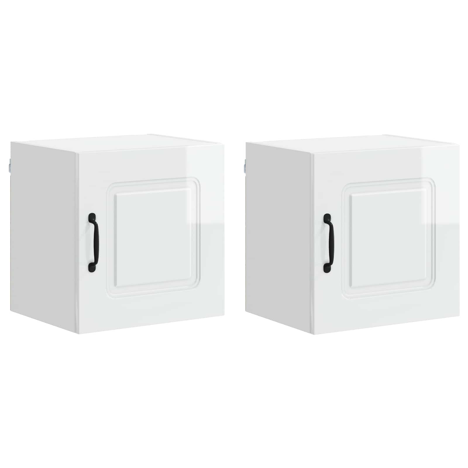 vidaXL Front do zmywarki Kalmar 2 pcs Wysoki połysk biały