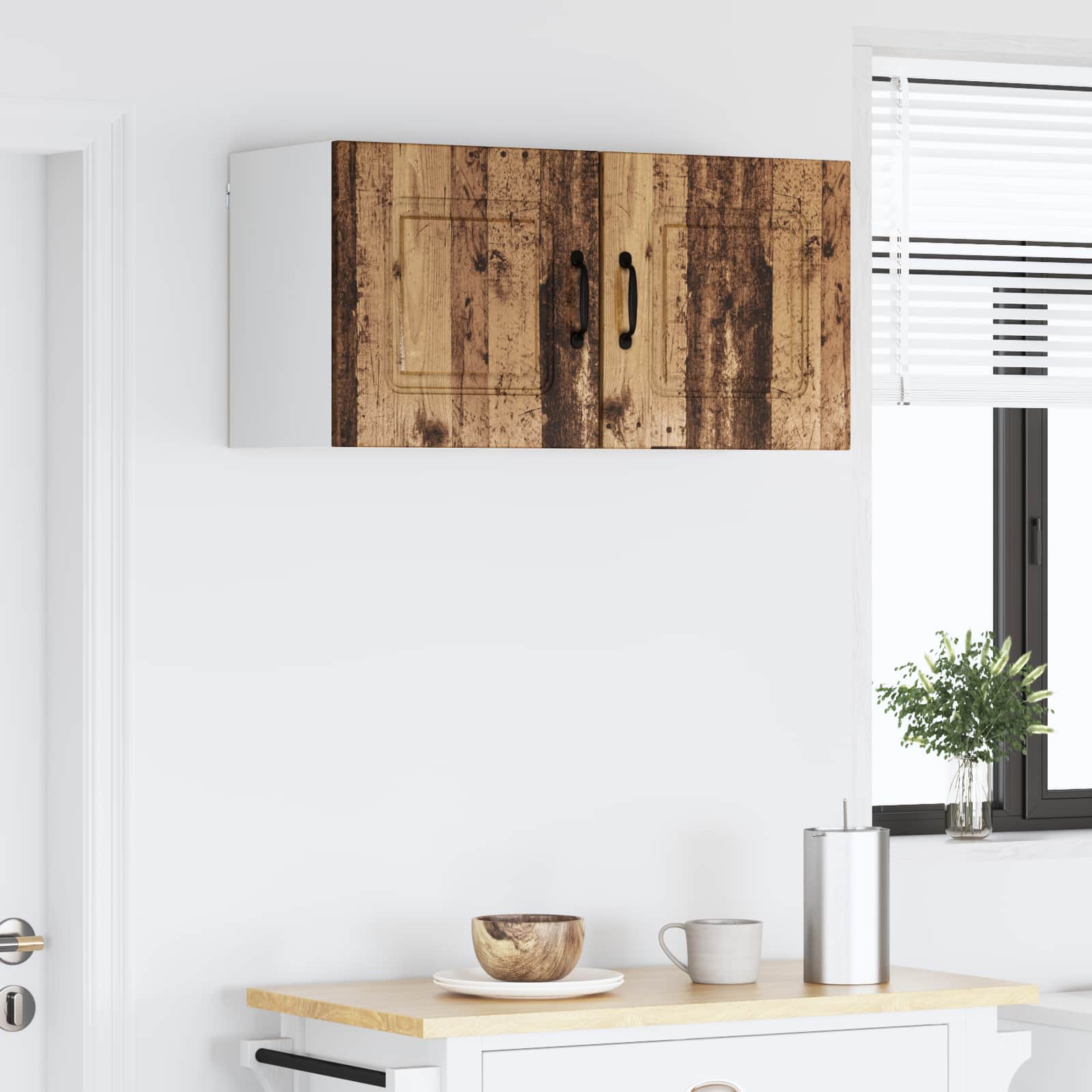 vidaXL Front do zmywarki Kalmar 2 pcs Stare drewno 40 x 31 x 40 cm
