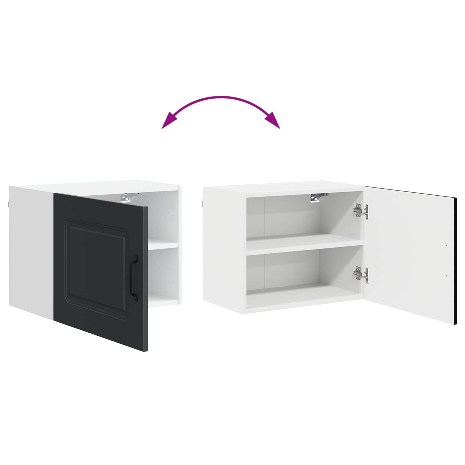 vidaXL Front do zmywarki Kalmar Czarny 50 x 31 x 40 cm