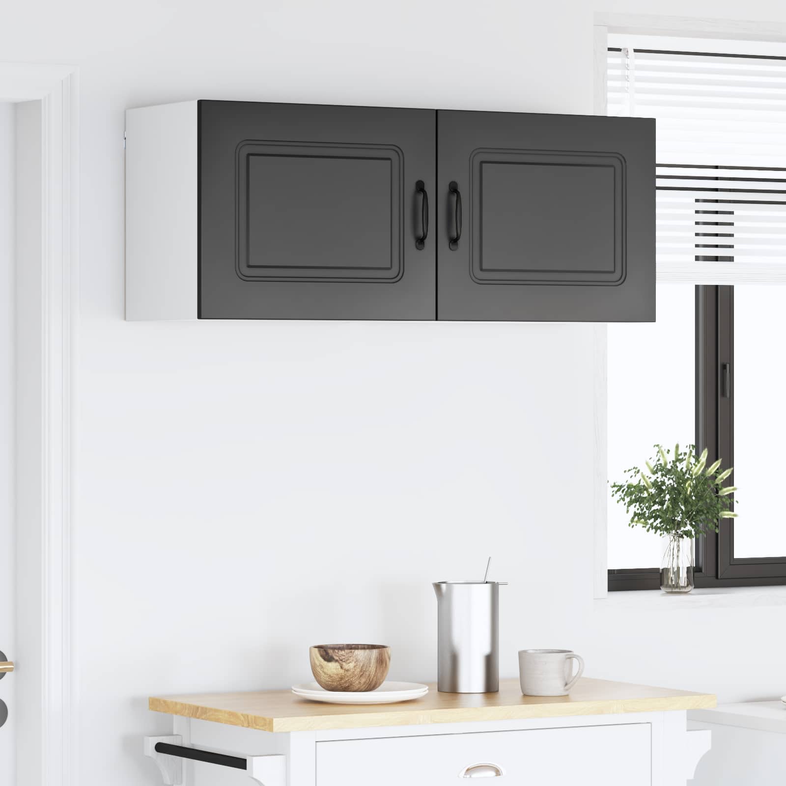 vidaXL Front do zmywarki Kalmar 2 pcs Czarny 50 x 31 x 40 cm