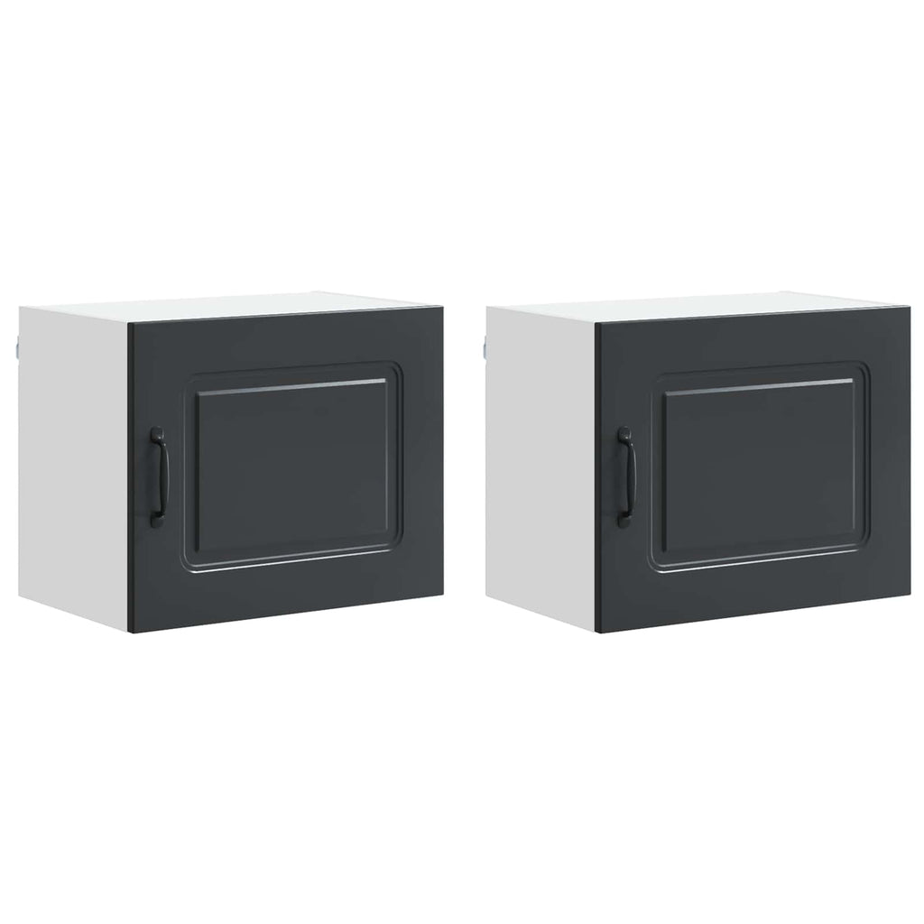 vidaXL Front do zmywarki Kalmar 2 pcs Czarny 50 x 31 x 40 cm