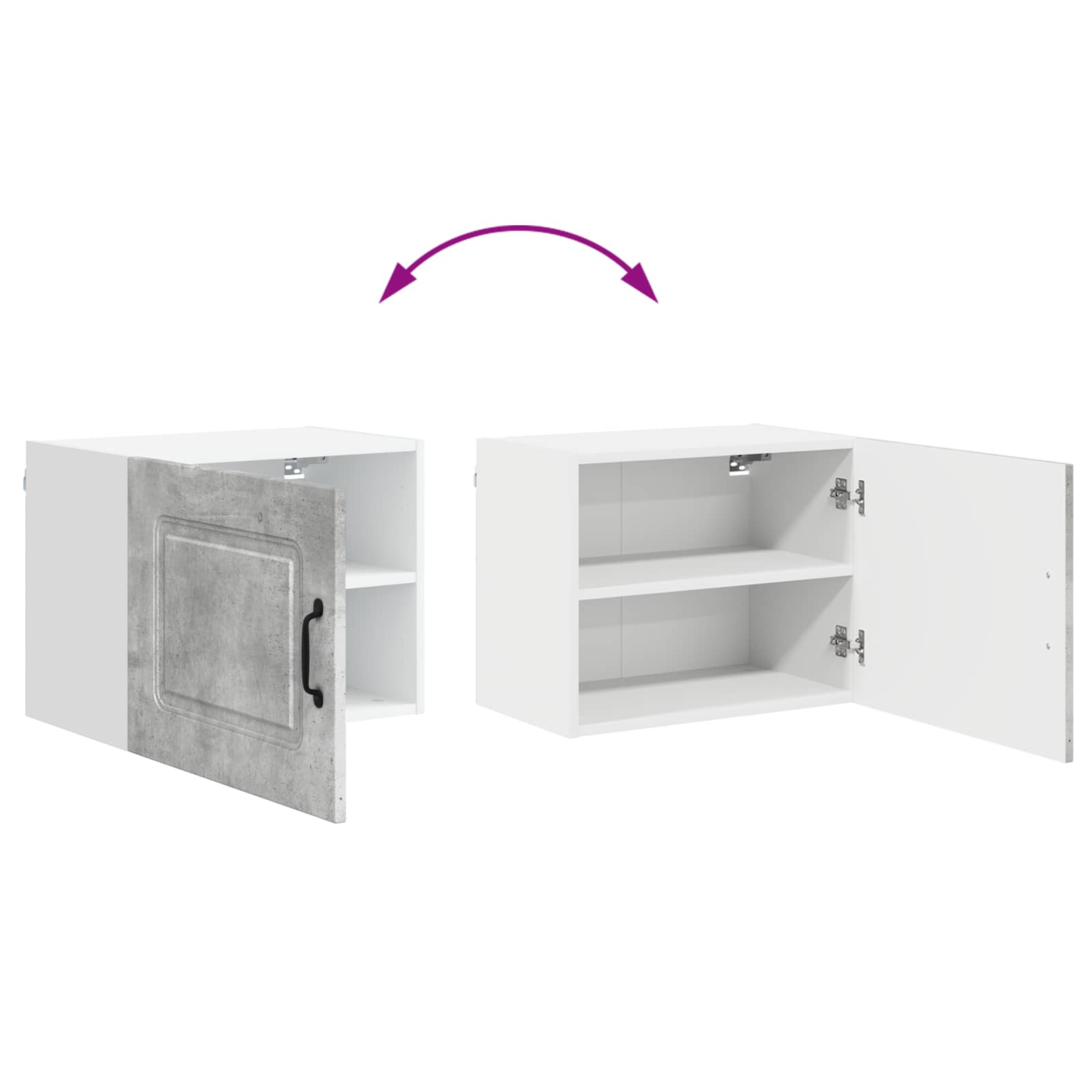 vidaXL Front do zmywarki Kalmar Betonowy szary 50 x 31 x 40 cm