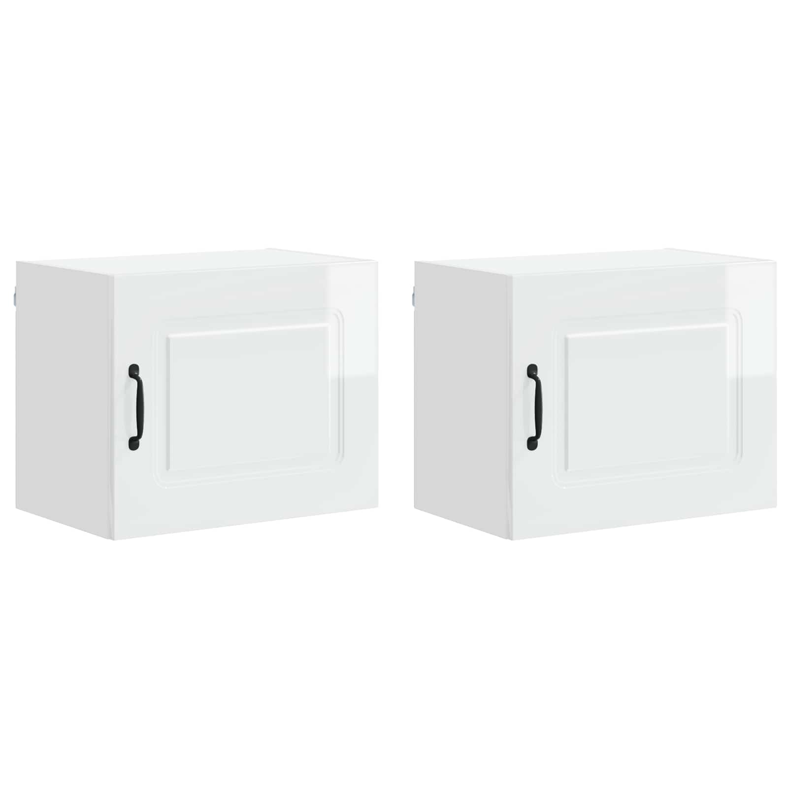 vidaXL Front do zmywarki Kalmar 2 pcs Wysoki połysk biały