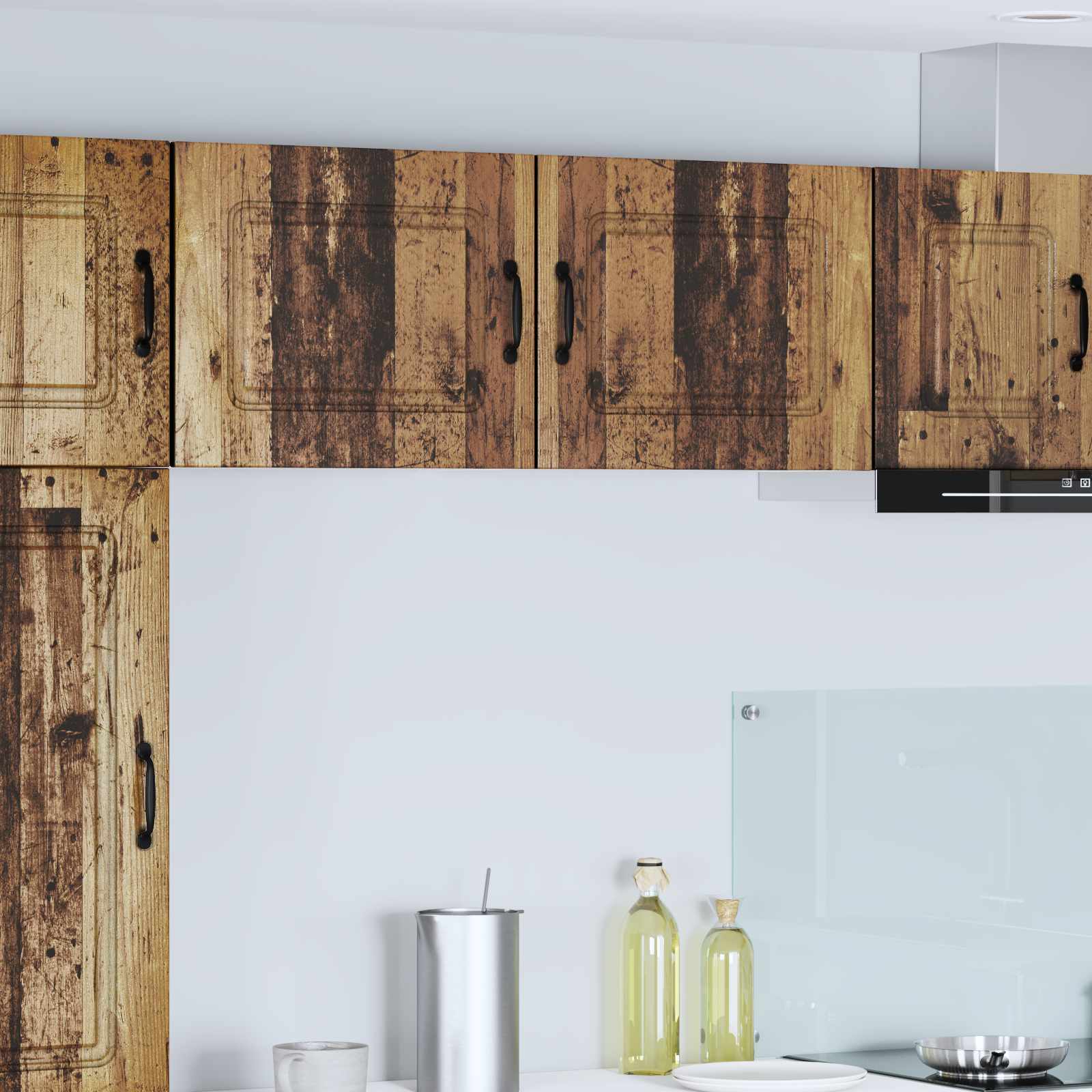 vidaXL Front do zmywarki Kalmar 2 pcs Stare drewno 50 x 31 x 40 cm