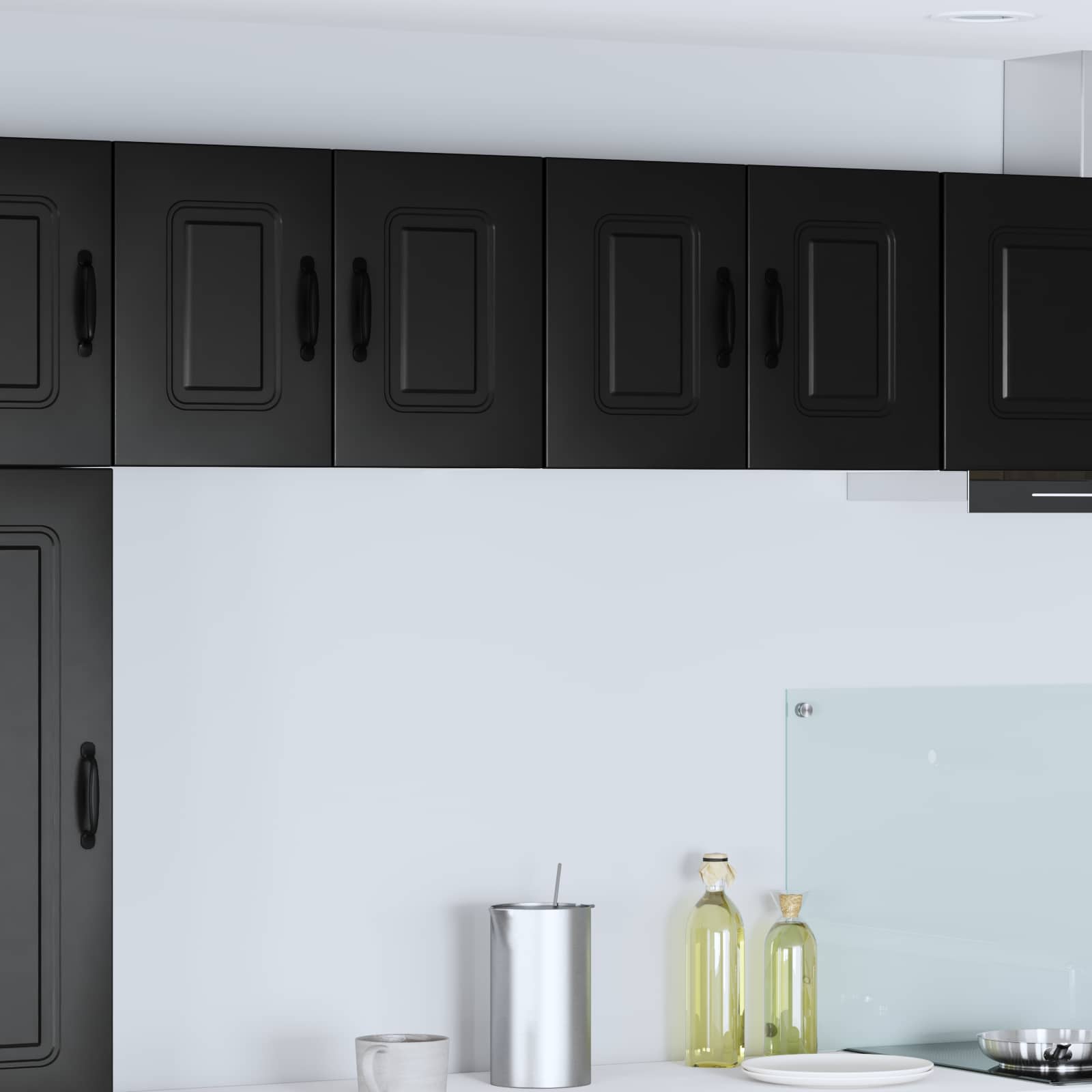 vidaXL Front do zmywarki Kalmar 2 pcs Czarny 60 x 31 x 40 cm