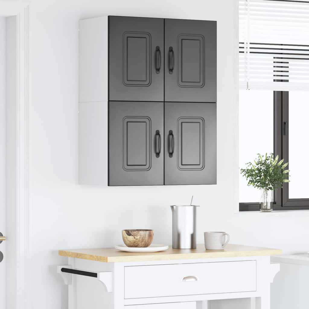 vidaXL Front do zmywarki Kalmar 2 pcs Czarny 60 x 31 x 40 cm