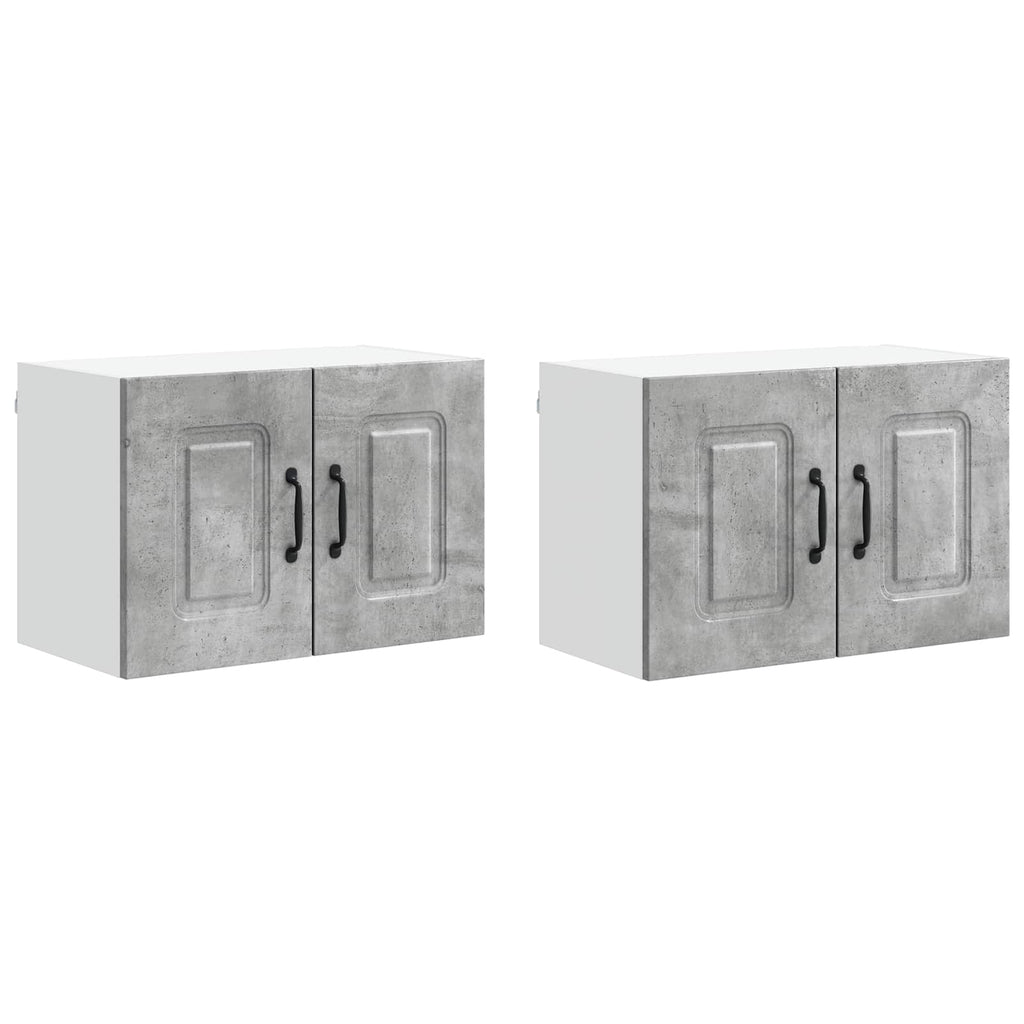 vidaXL Front do zmywarki Kalmar 2 pcs Betonowy szary 60 x 31 x 40 cm