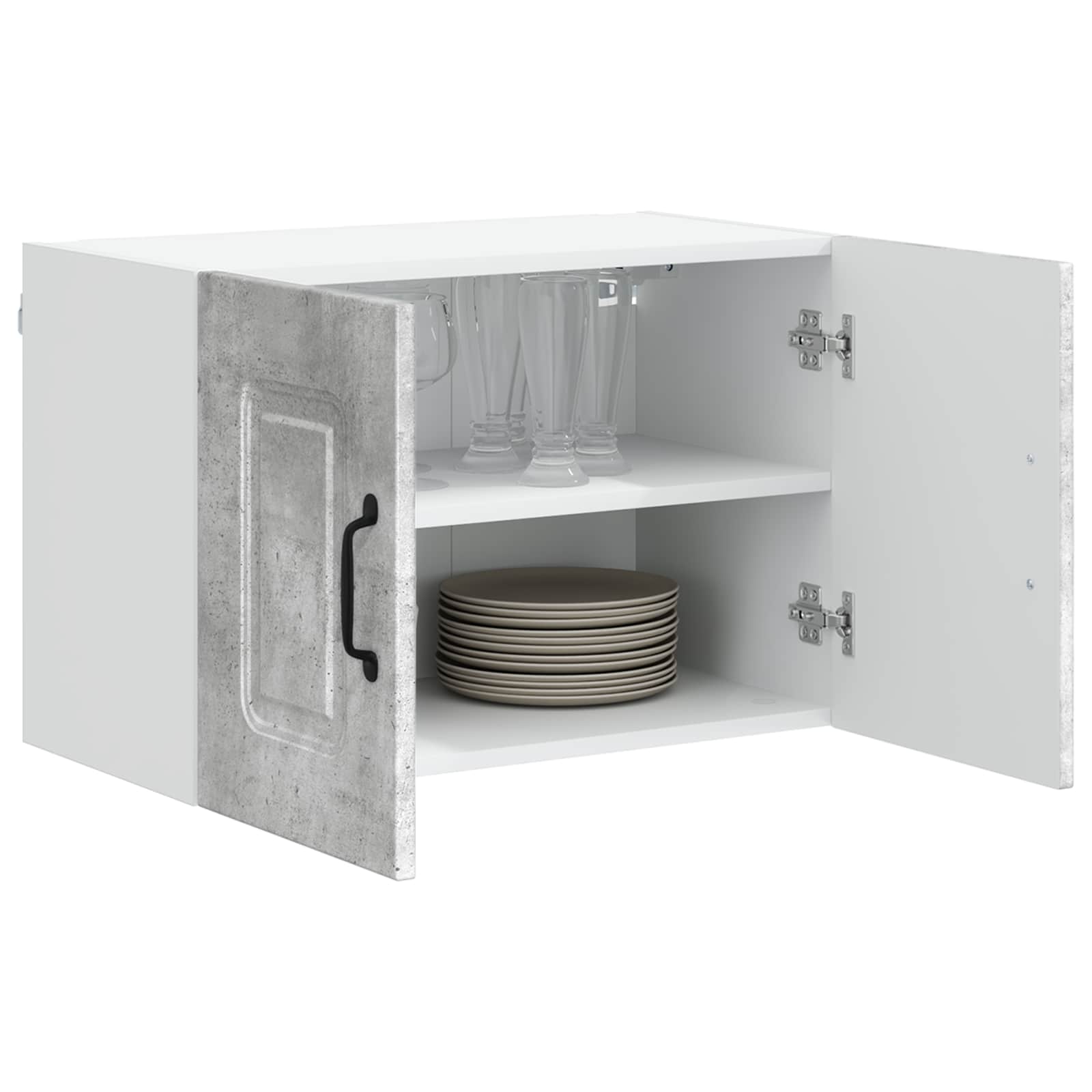 vidaXL Front do zmywarki Kalmar 2 pcs Betonowy szary 60 x 31 x 40 cm
