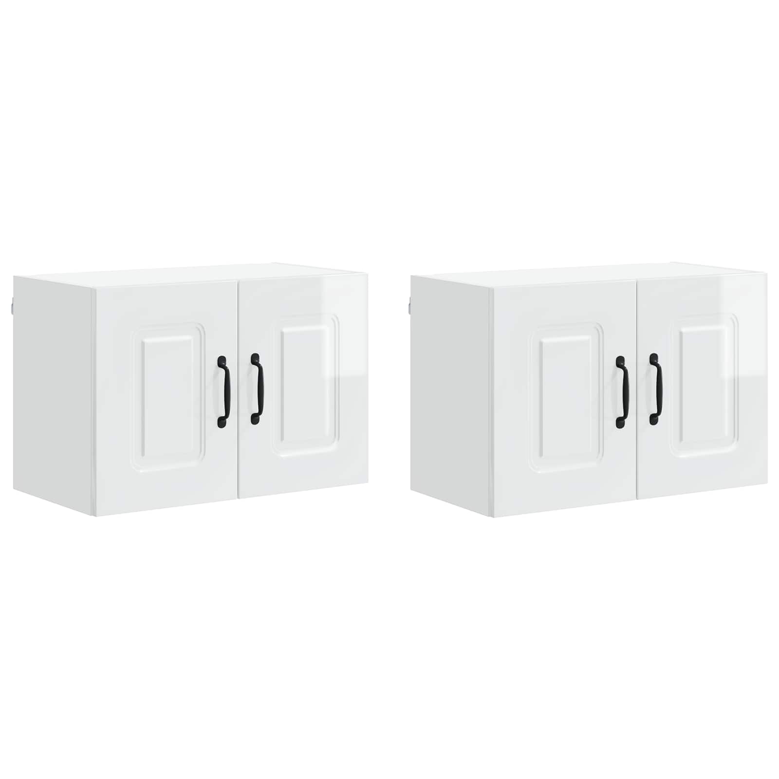vidaXL Front do zmywarki Kalmar 2 pcs Wysoki połysk biały